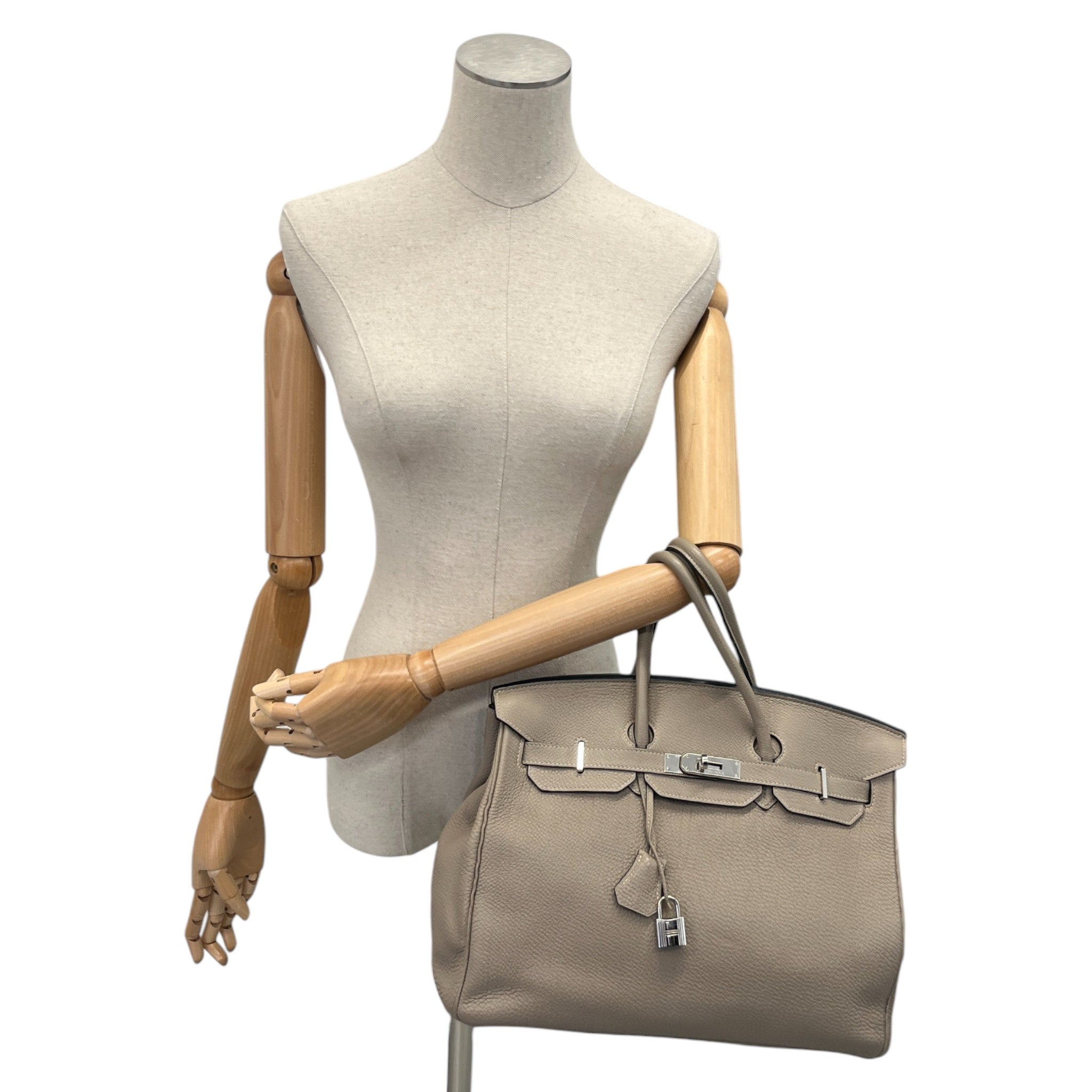 Women's Birkin 35 Togo Gris Etain Palladium Hardware Handbag Grey