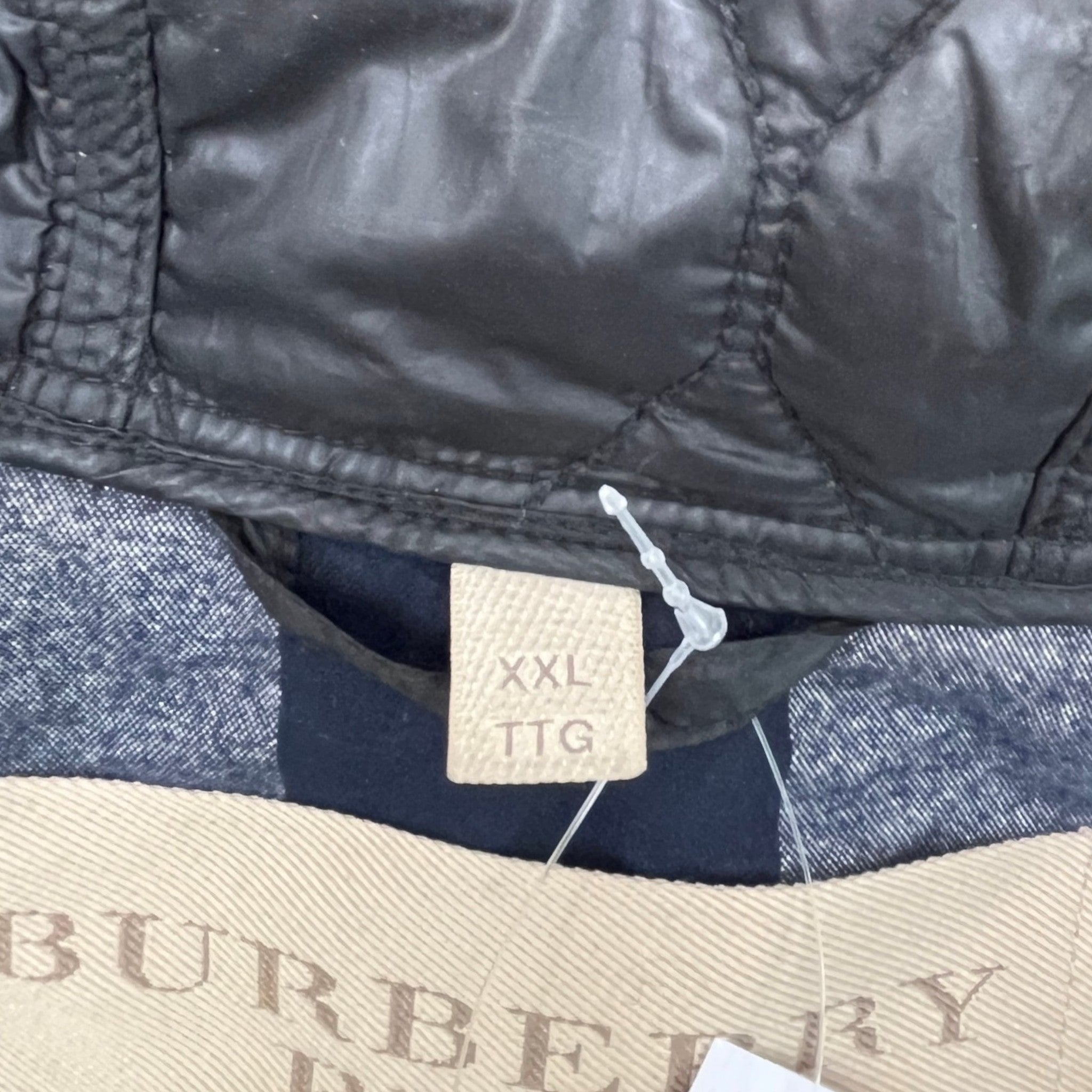 Men's Nova Check Lined Quilted Jacket Black Size XXL