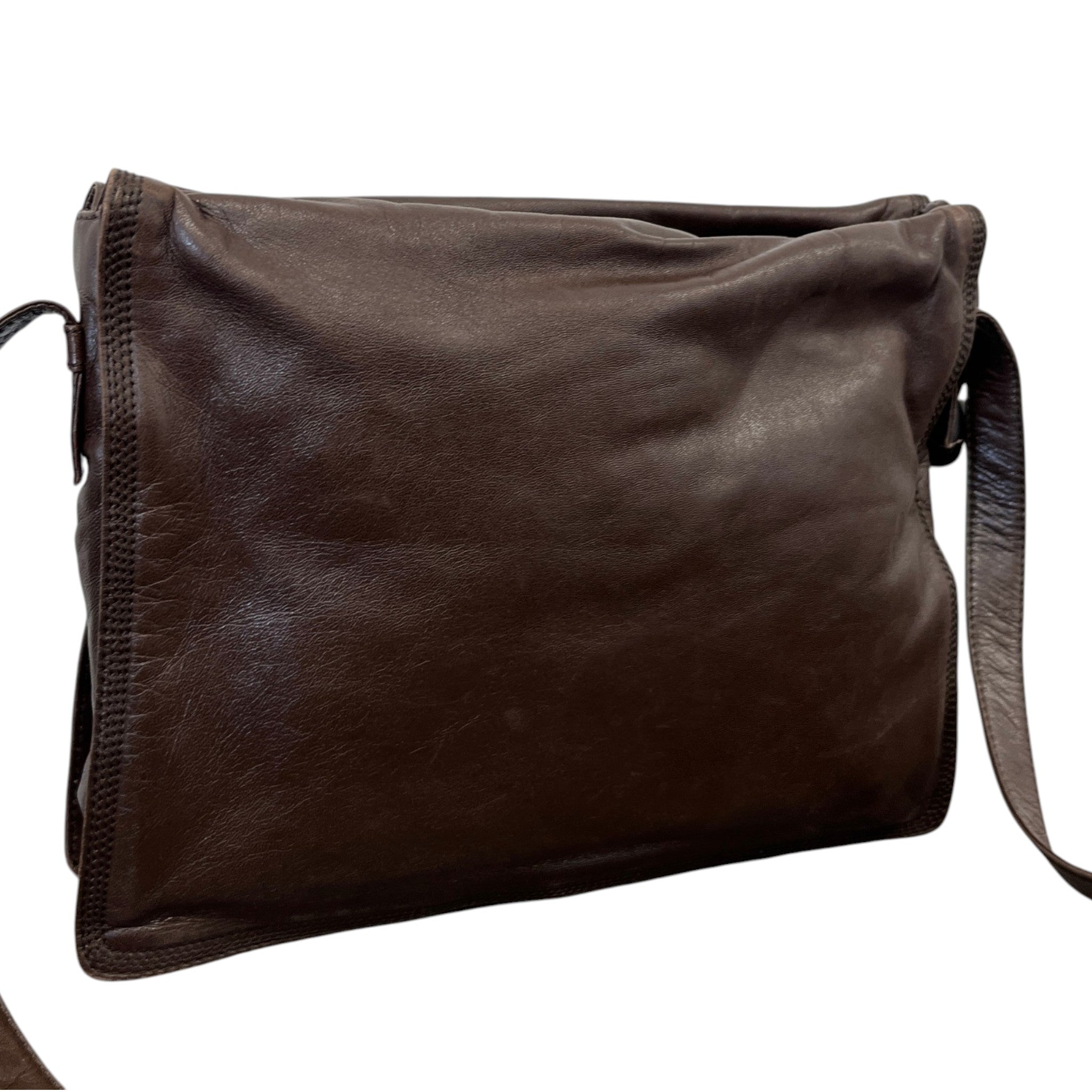 Women's Embossed Anagram Shoulder Bag Brown