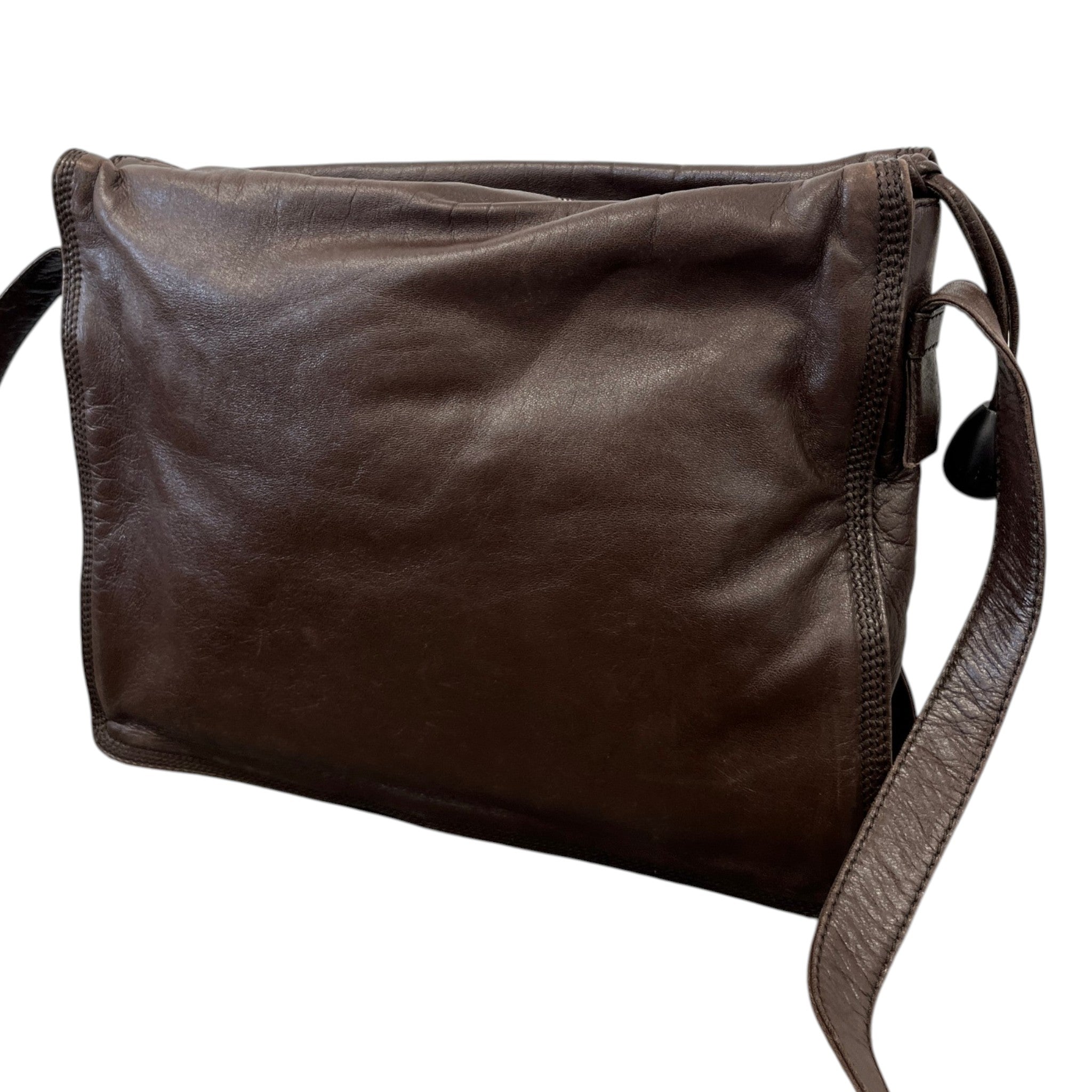 Women's Embossed Anagram Shoulder Bag Brown