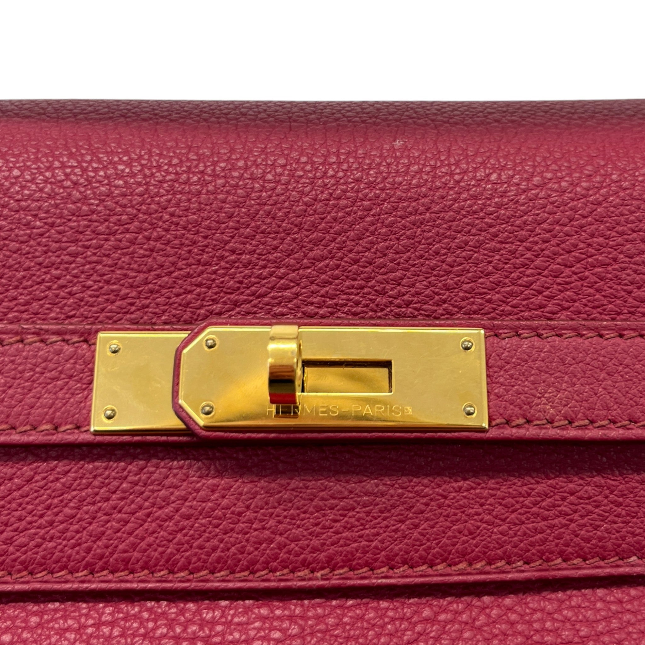 Women's Kelly 35 Clemence Rouge Bag Burgundy