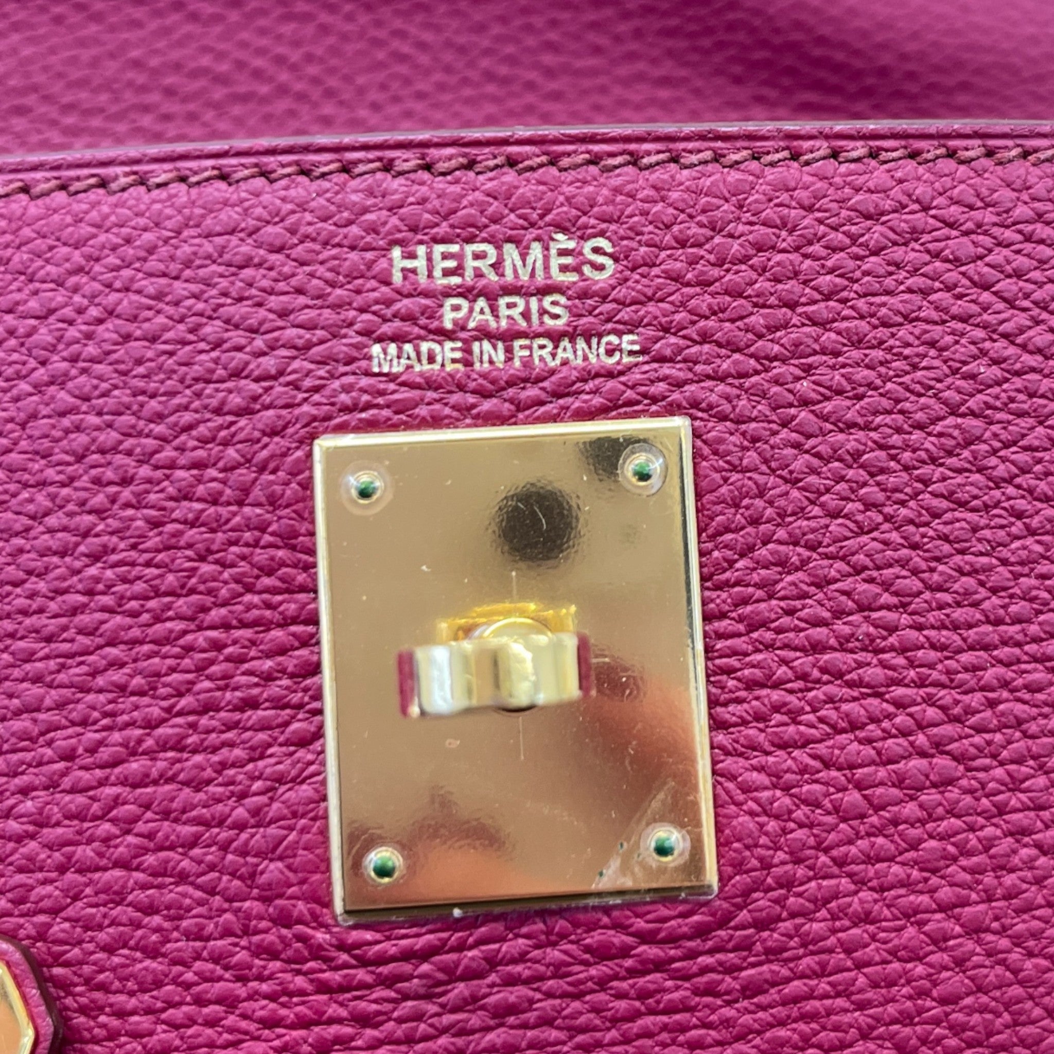 Women's Kelly 35 Clemence Rouge Bag Burgundy