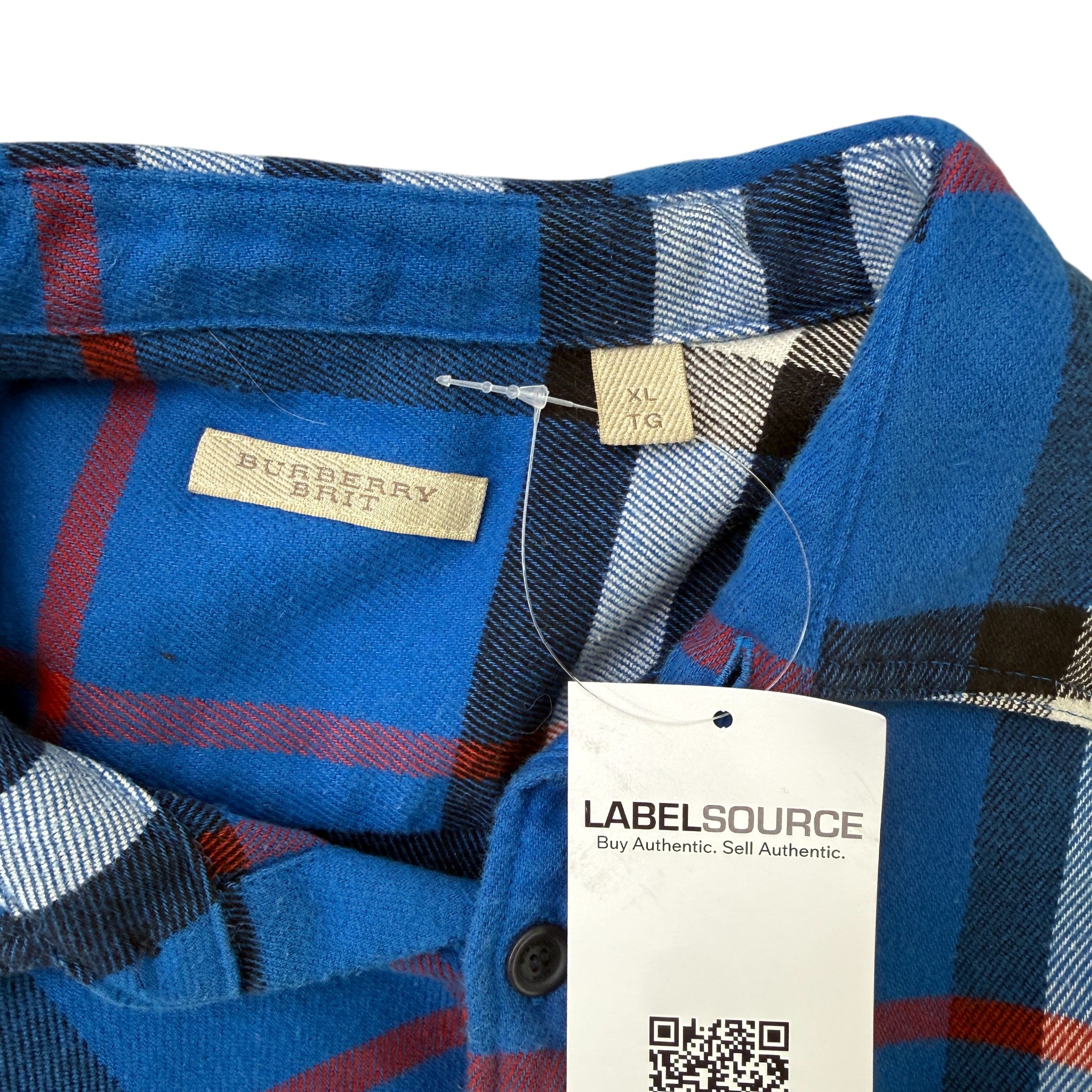 Men's Check OverShirt Blue Size XL