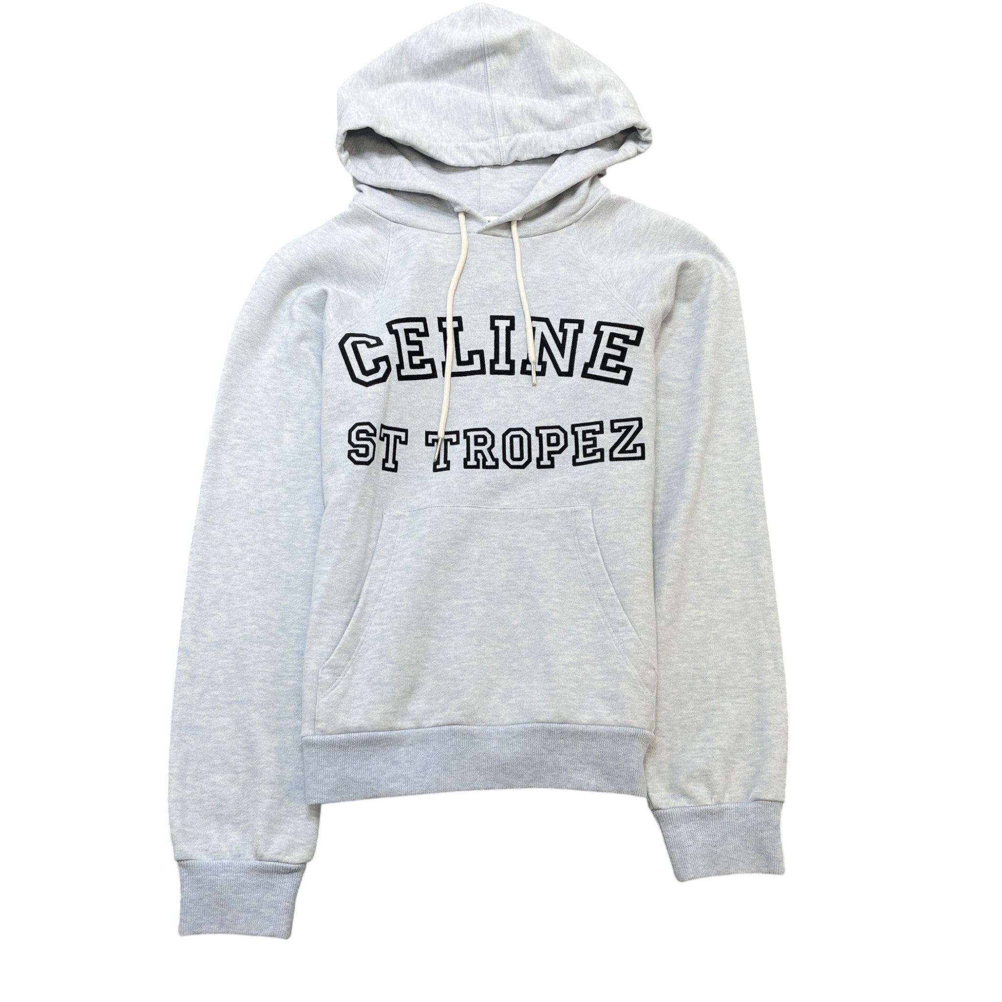 Women's Logo Print Hoodie Grey Size XS
