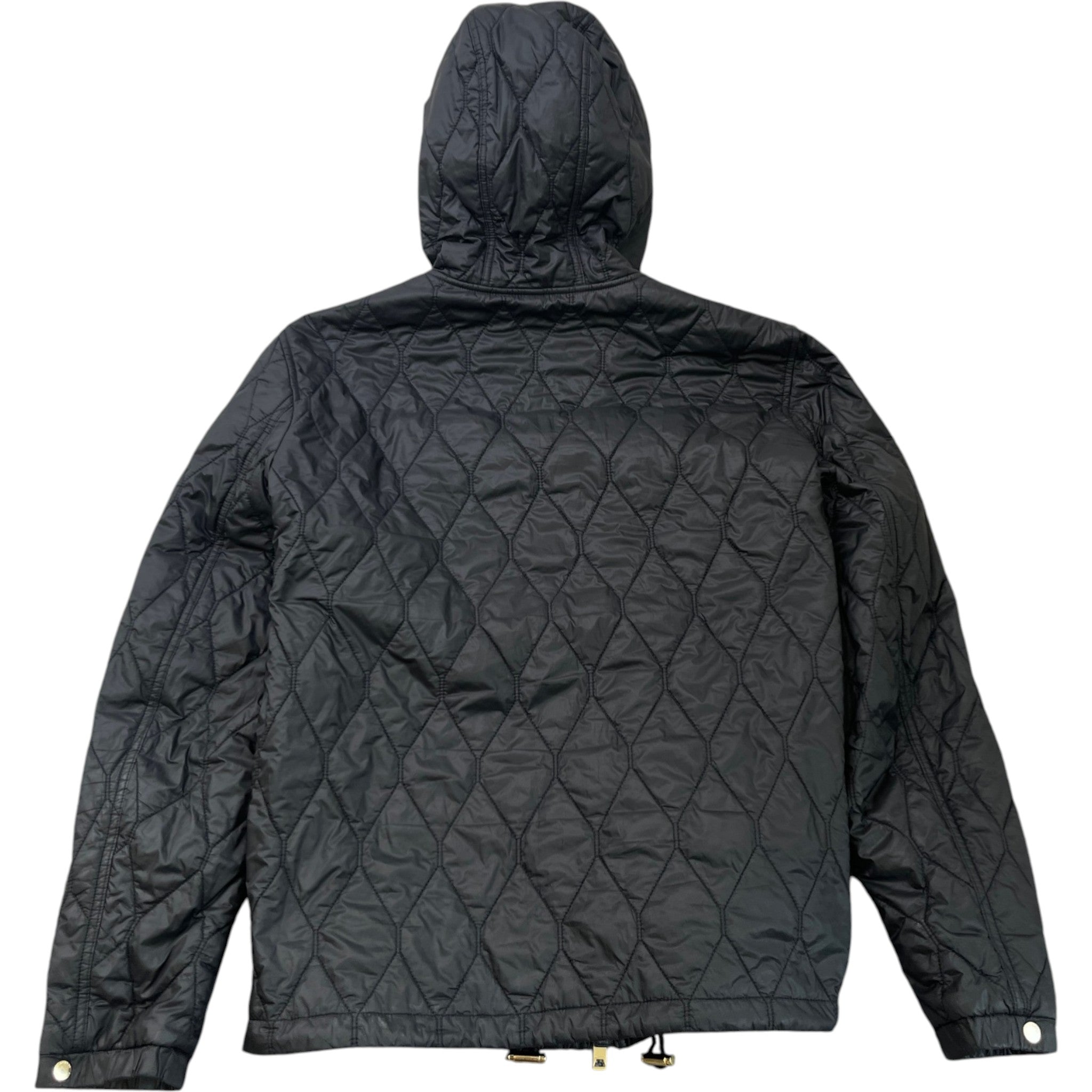 Men's Nova Check Lined Quilted Jacket Black Size XXL