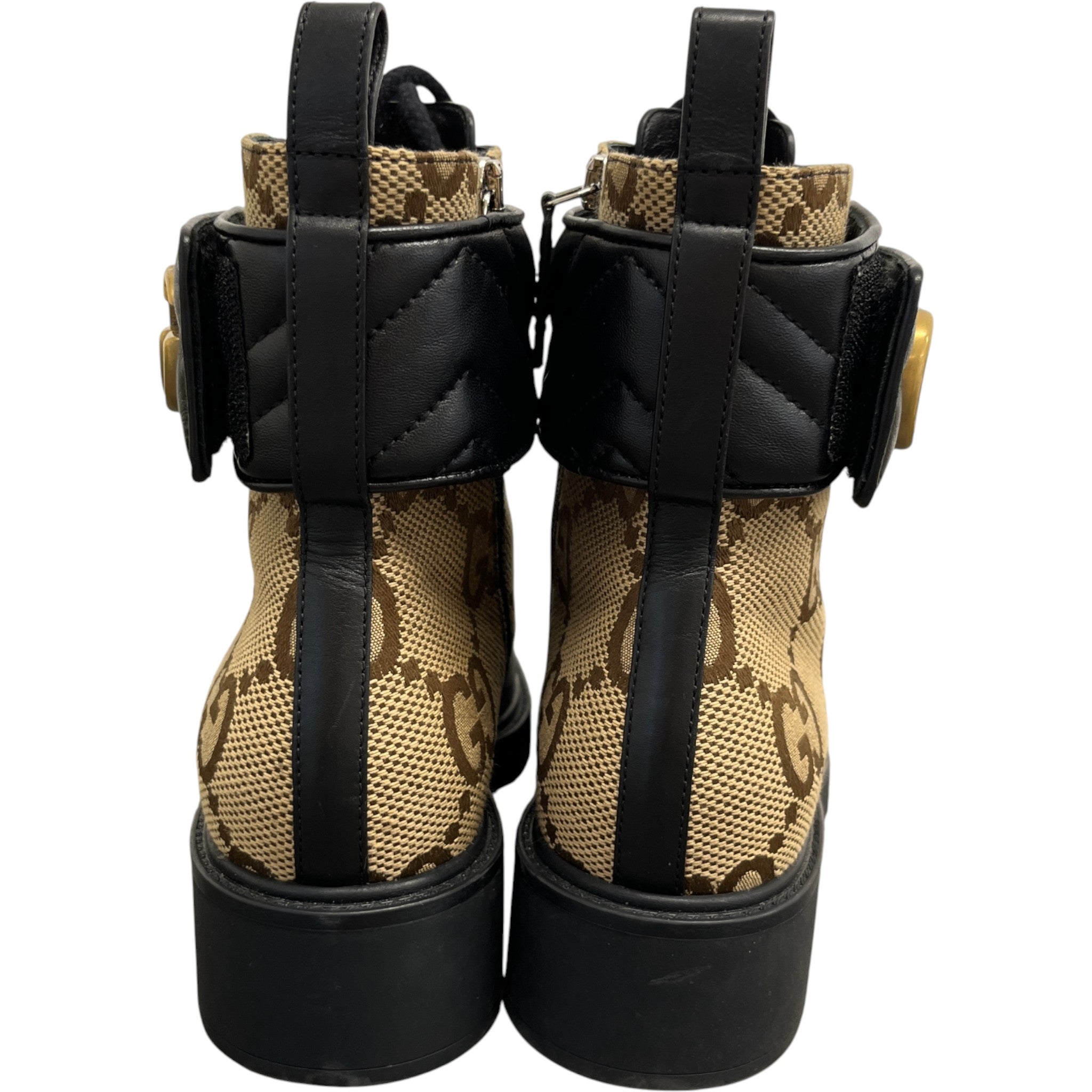 Women's Gg Marmont Round Toe Ankle Boots Black Size EU 36.5 / UK 3.5