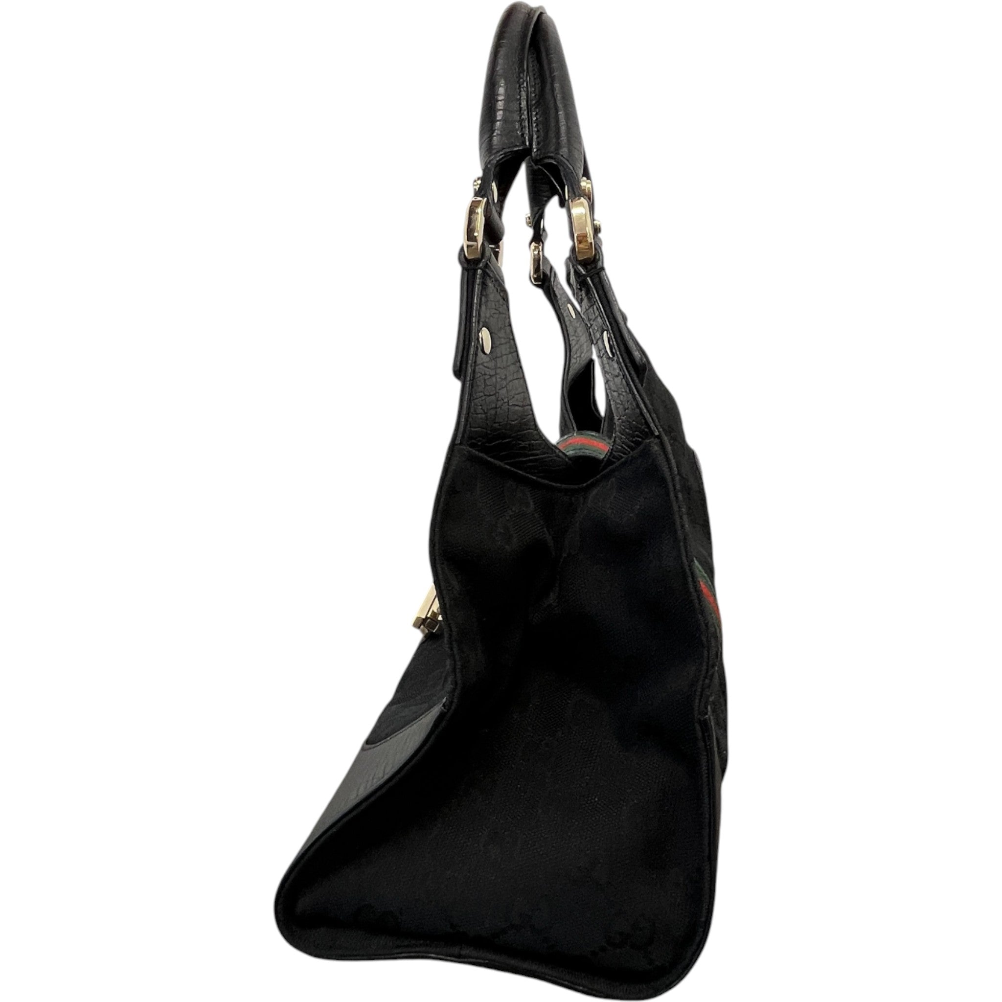 Women's Gg Web Jackie Handbag Black