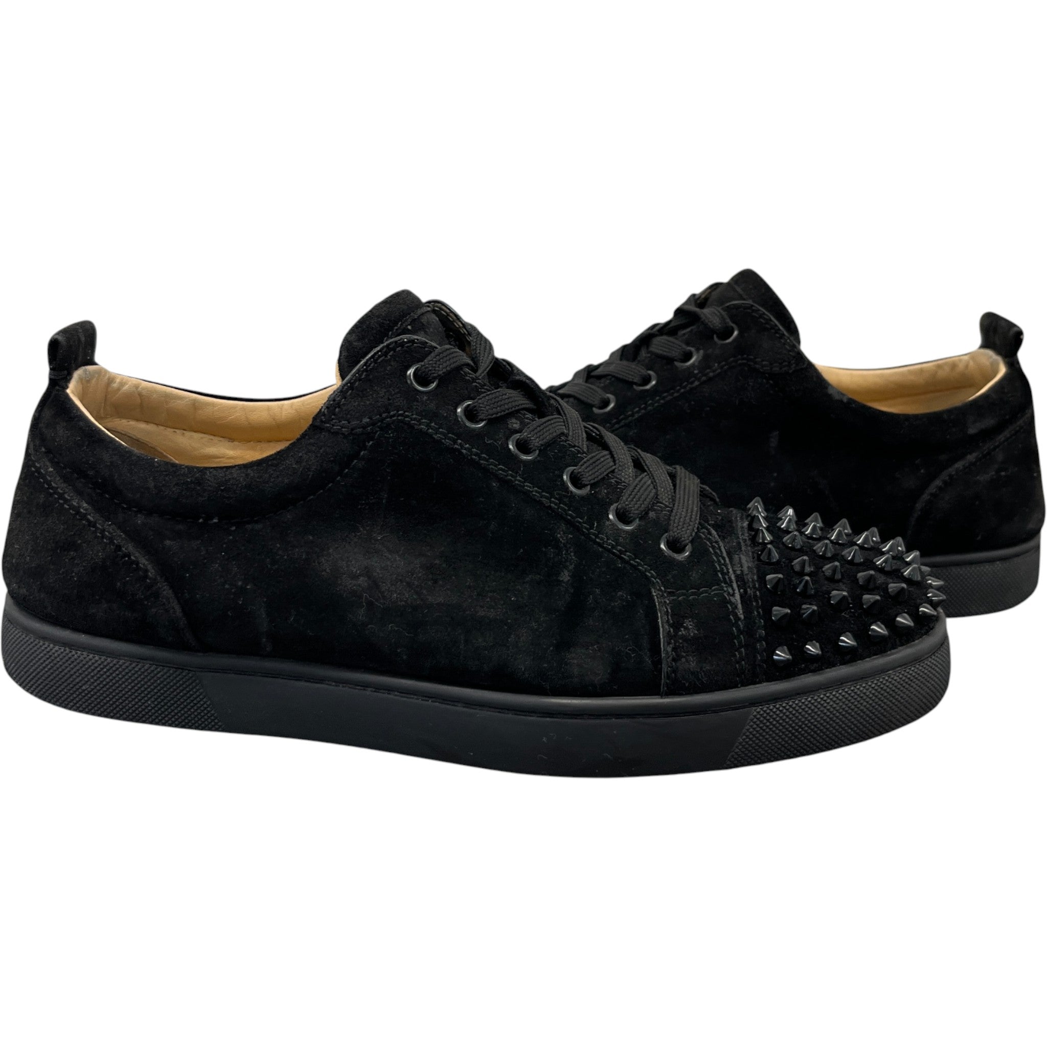 Men's Louis Spikes Flat Low Trainers Black Size EU 42 / UK 8