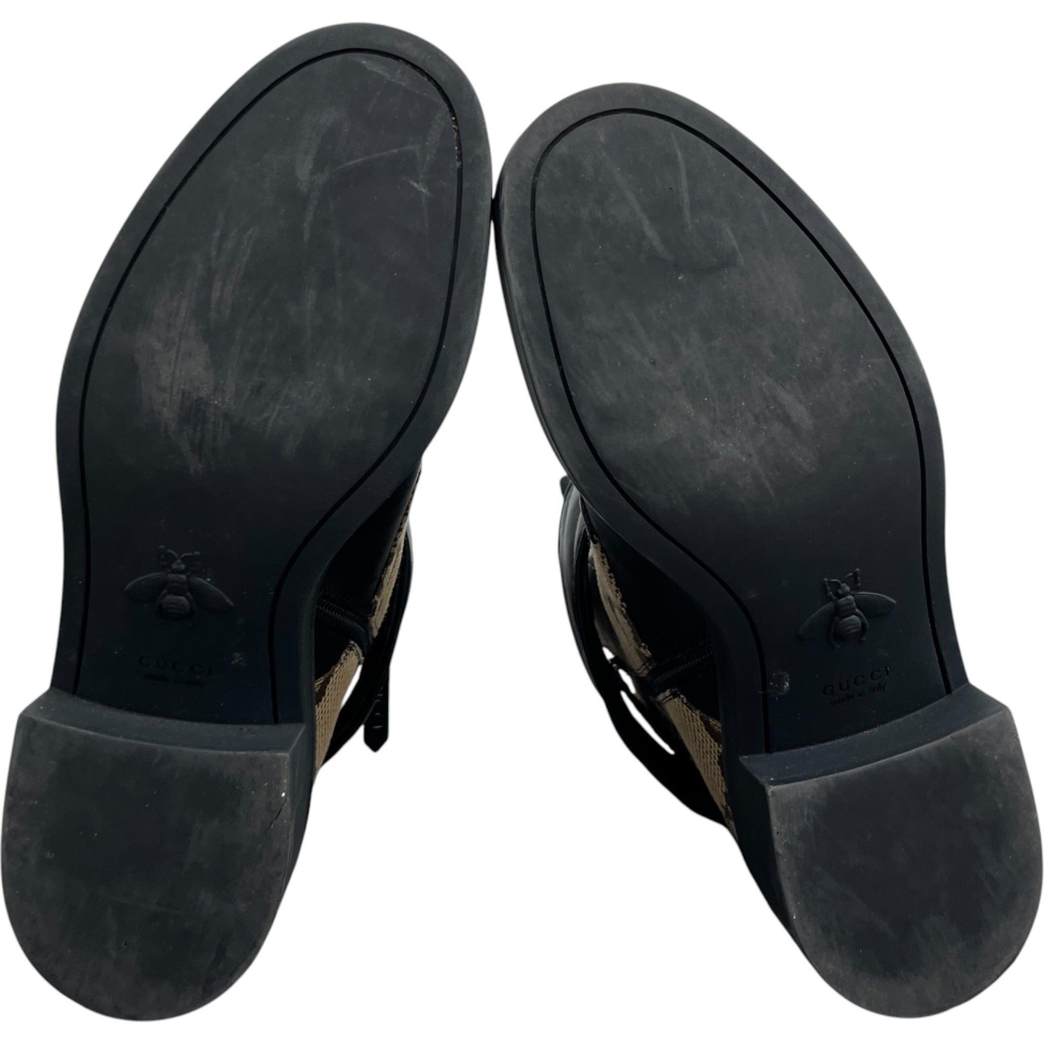 Women's Gg Marmont Round Toe Ankle Boots Black Size EU 36.5 / UK 3.5