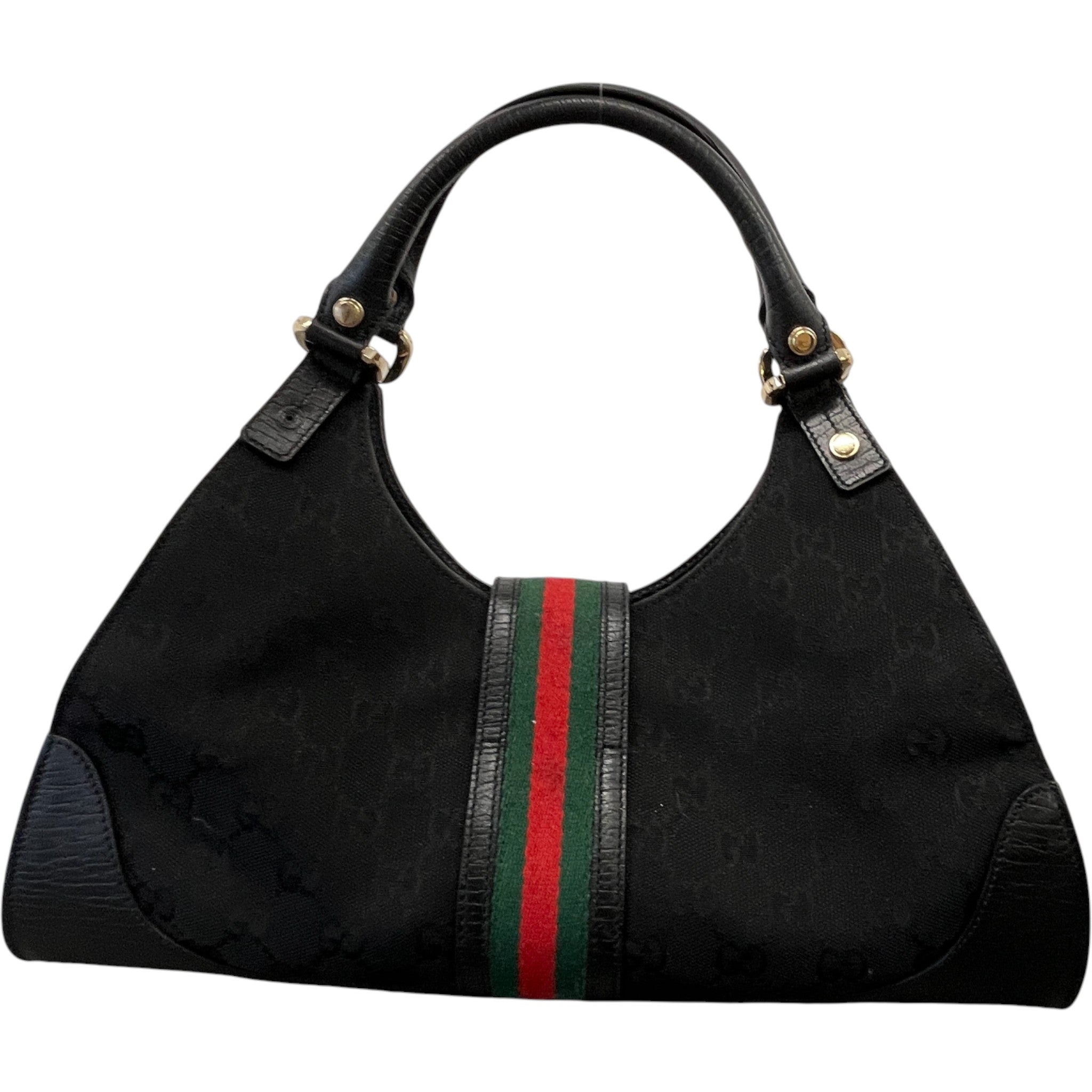 Women's Gg Web Jackie Handbag Black