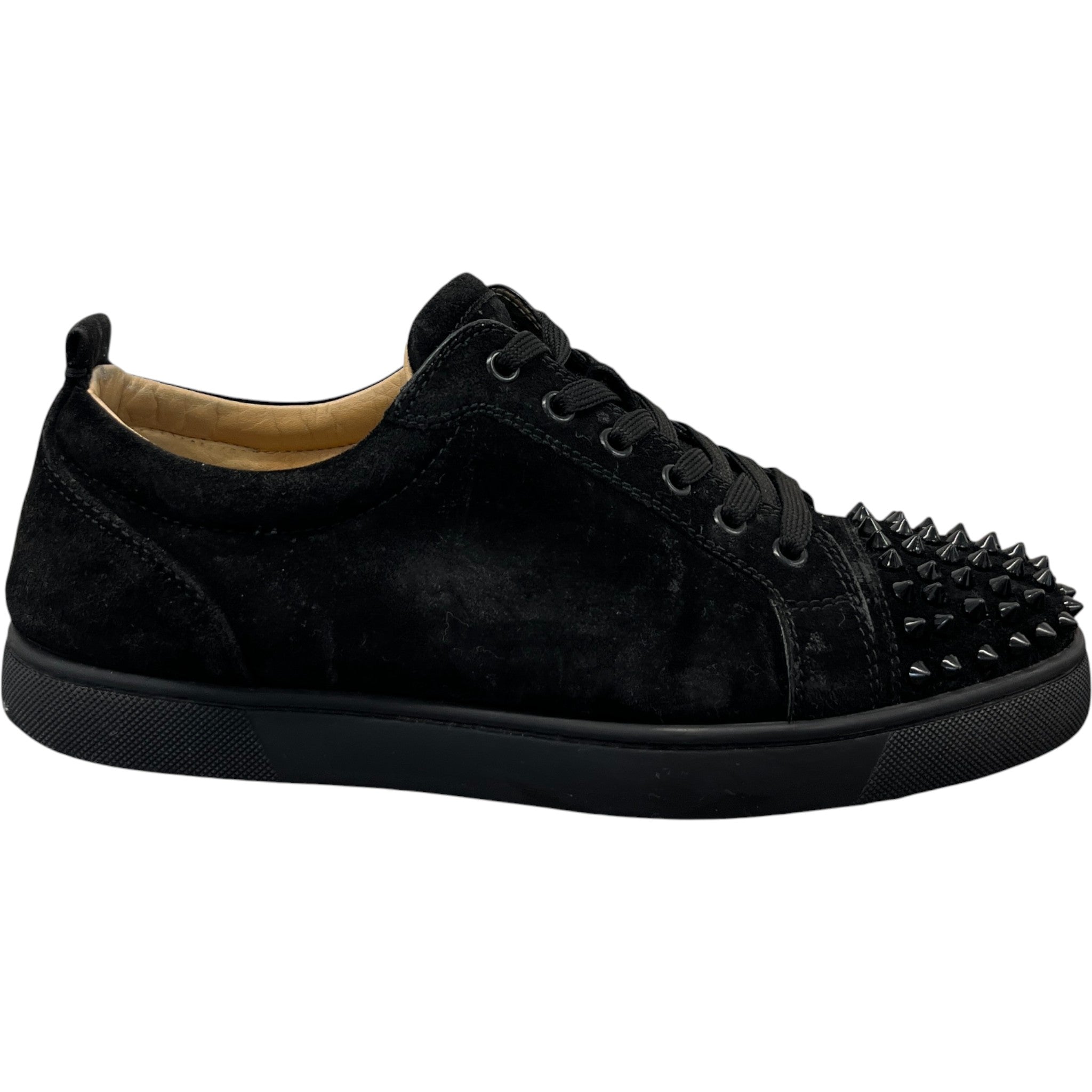 Men's Louis Spikes Flat Low Trainers Black Size EU 42 / UK 8