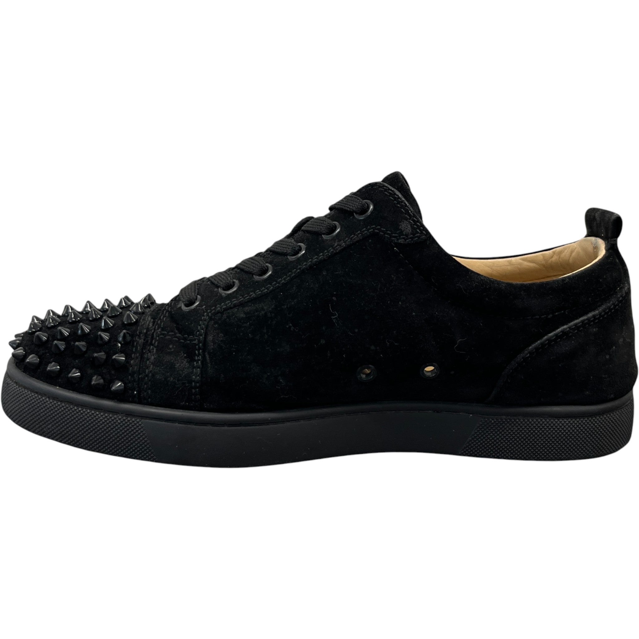 Men's Louis Spikes Flat Low Trainers Black Size EU 42 / UK 8