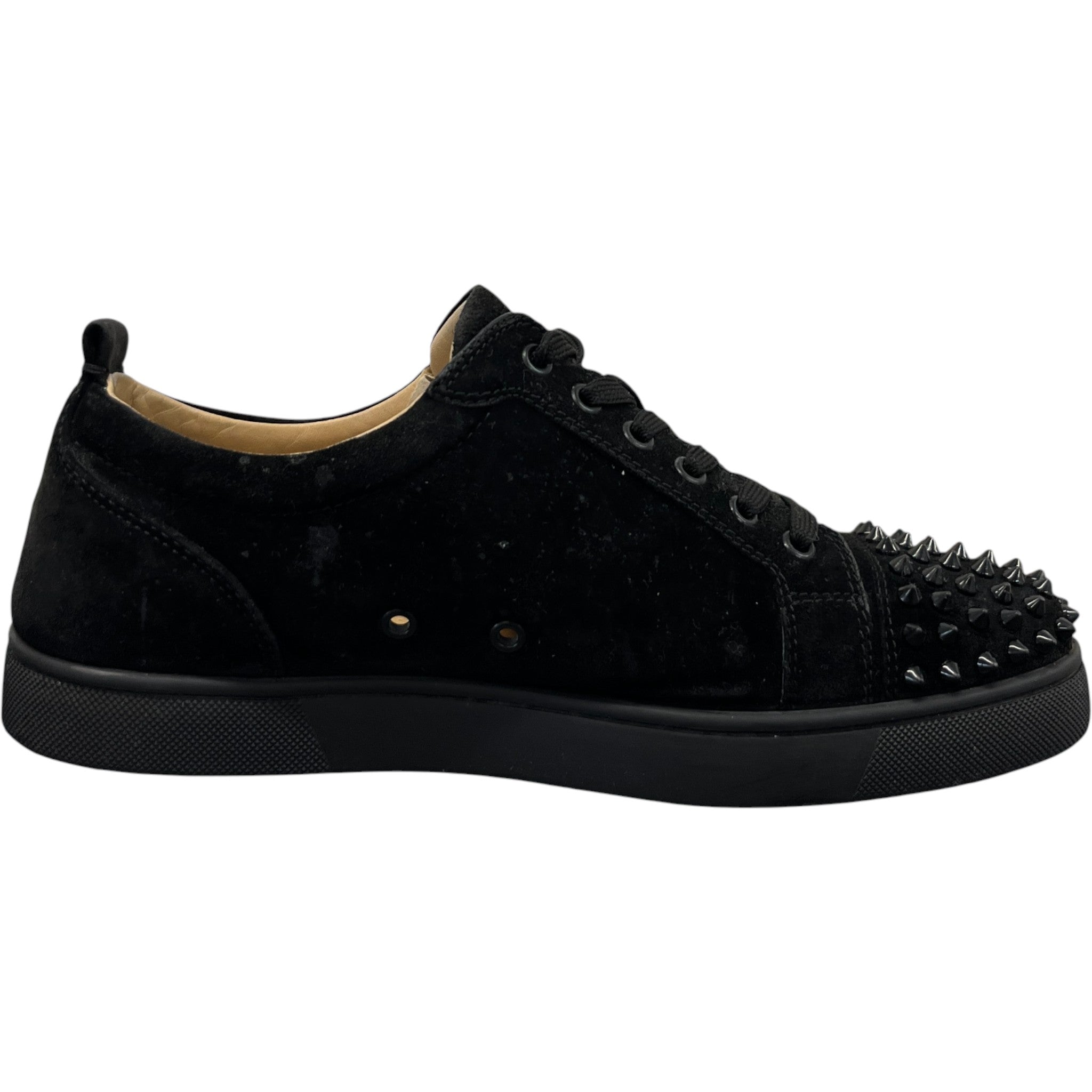 Men's Louis Spikes Flat Low Trainers Black Size EU 42 / UK 8