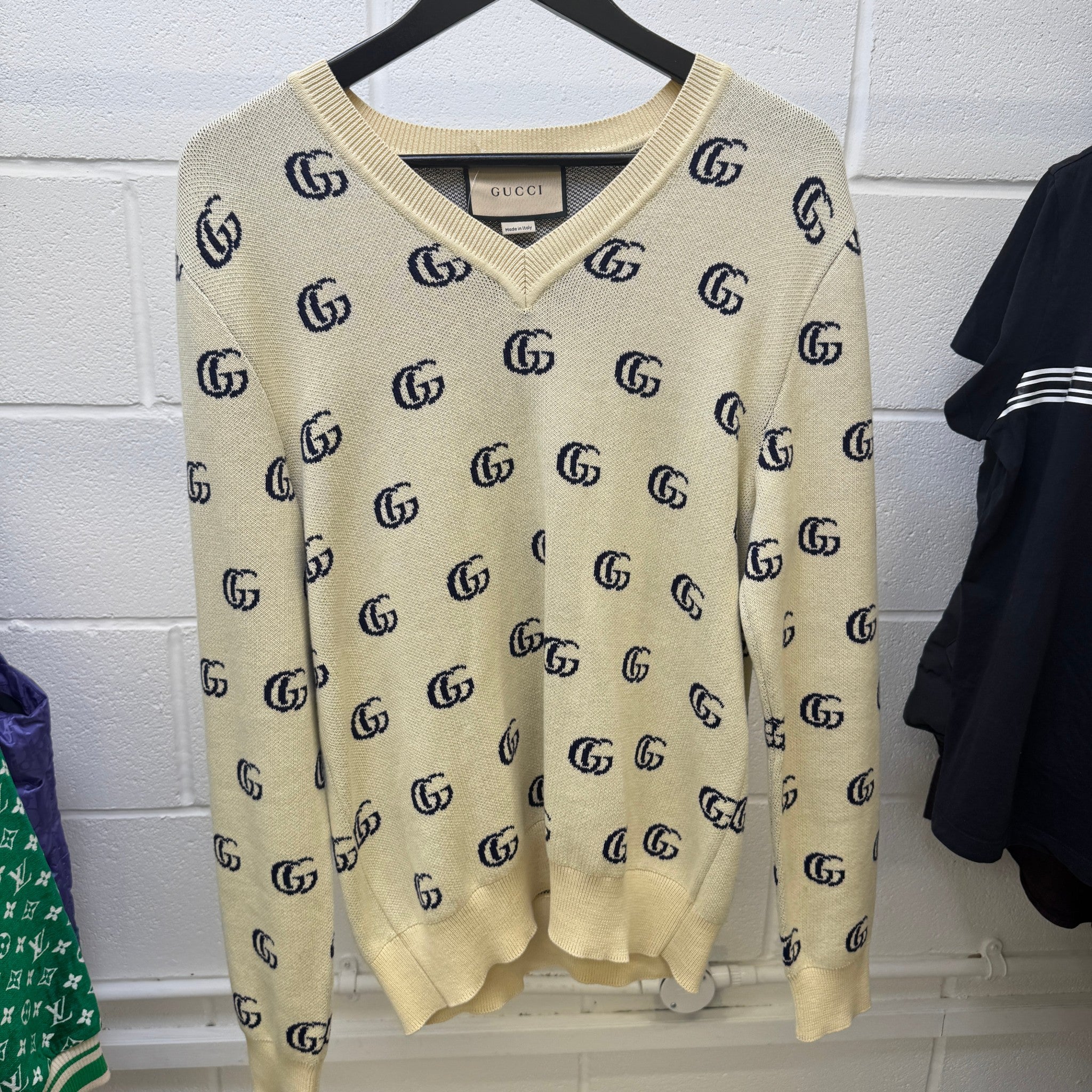 Men's Gg Supreme Jumper Beige Size S