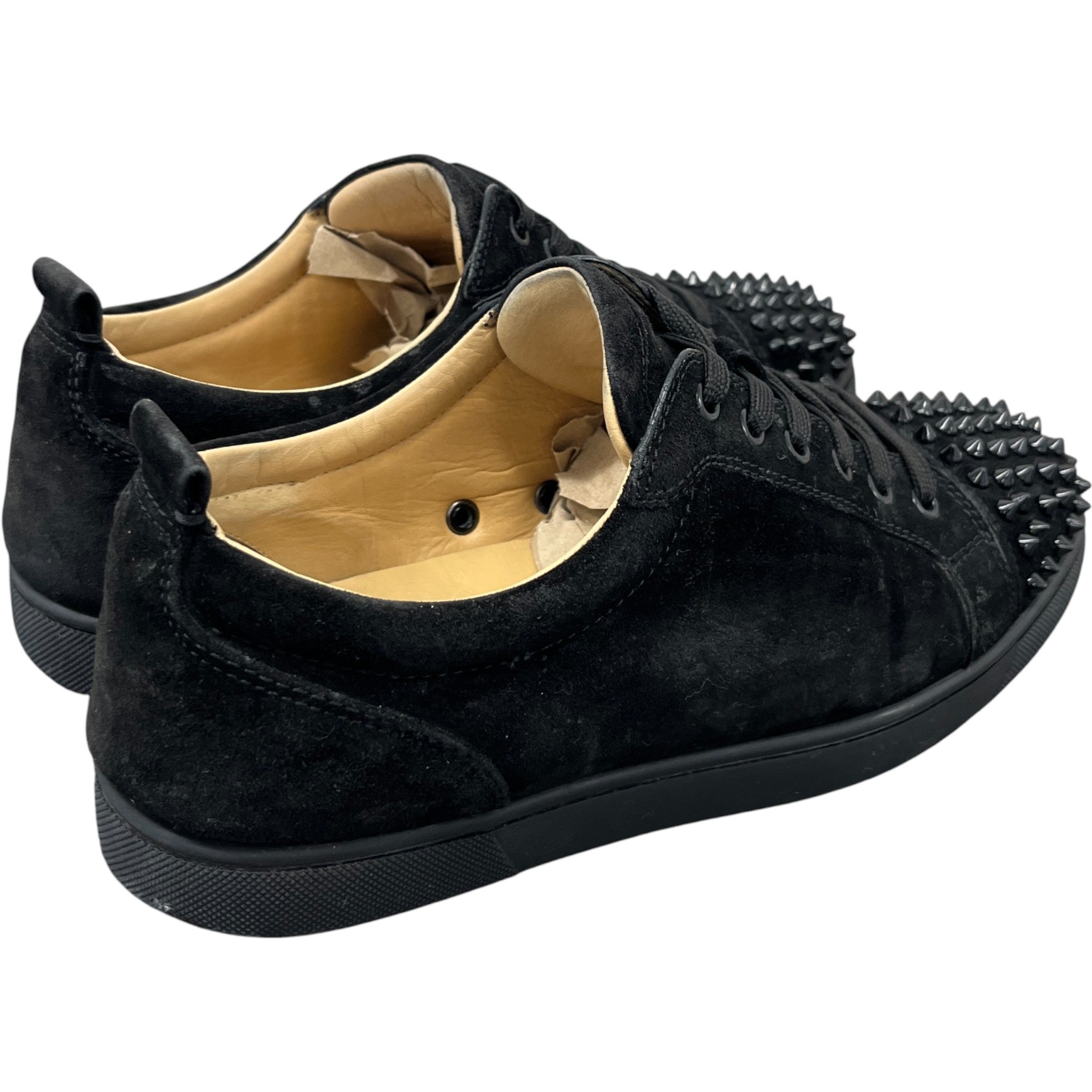 Men's Louis Spikes Flat Low Trainers Black Size EU 42 / UK 8