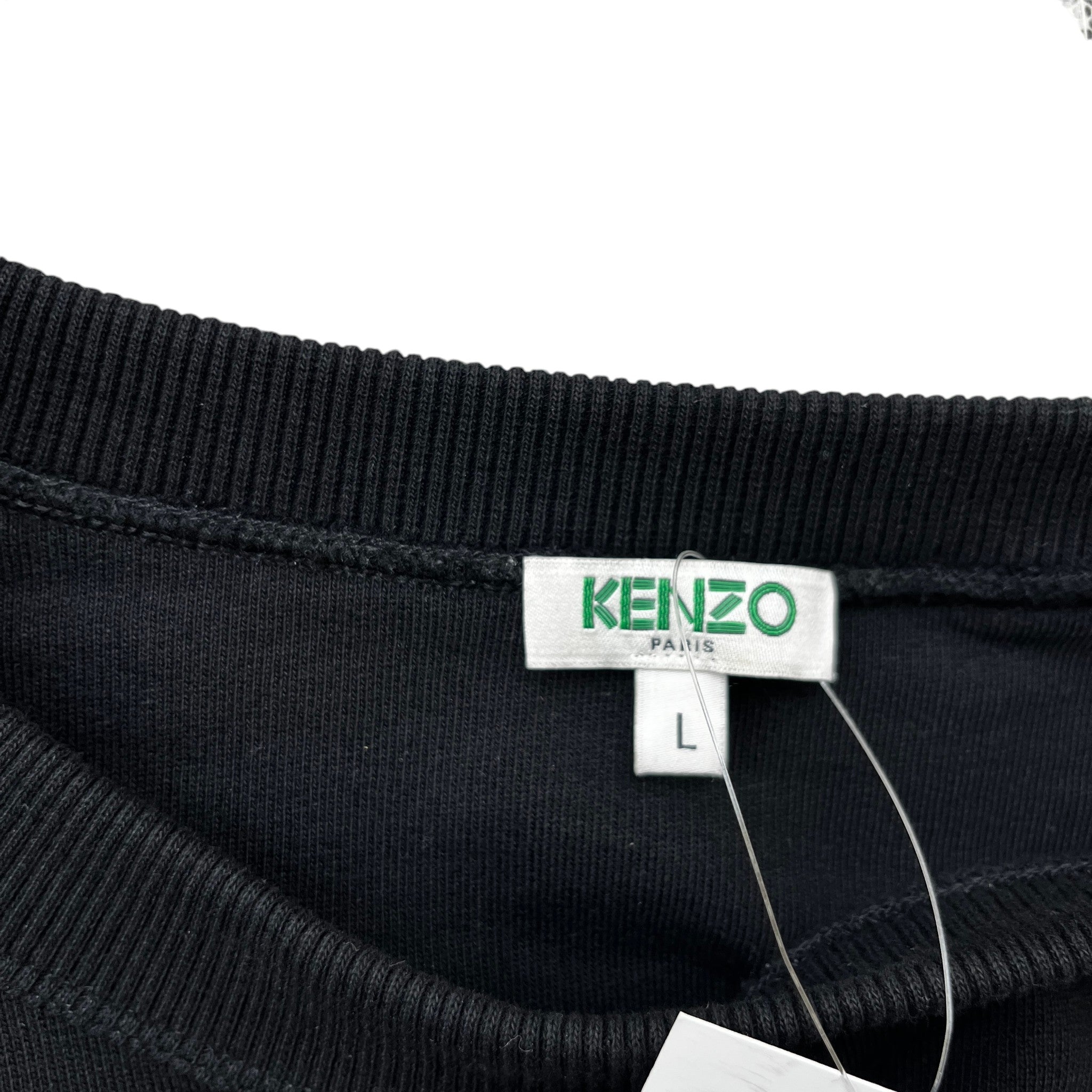 Men's Embroidered Logo Sweatshirt Black Size L