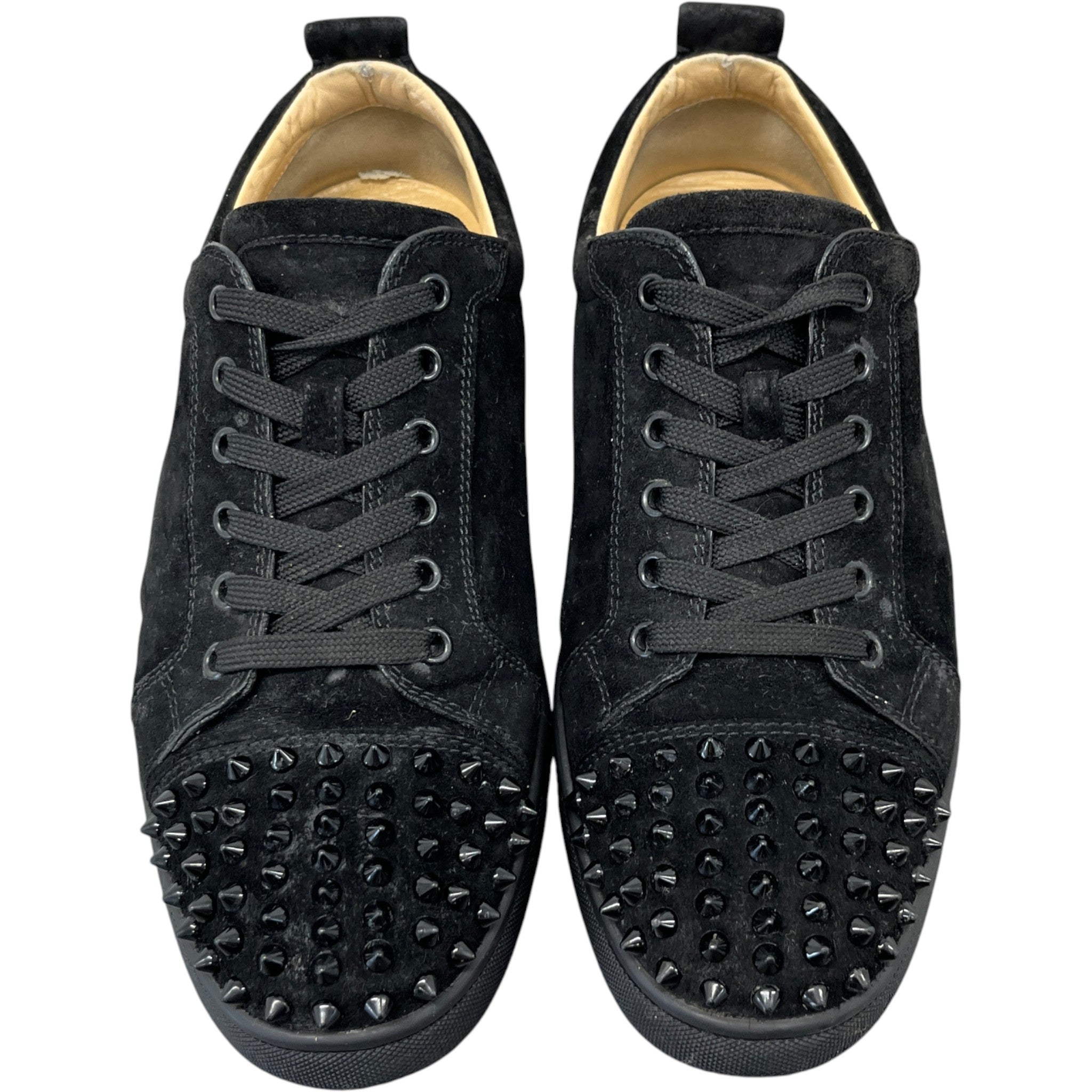 Men's Louis Spikes Flat Low Trainers Black Size EU 42 / UK 8