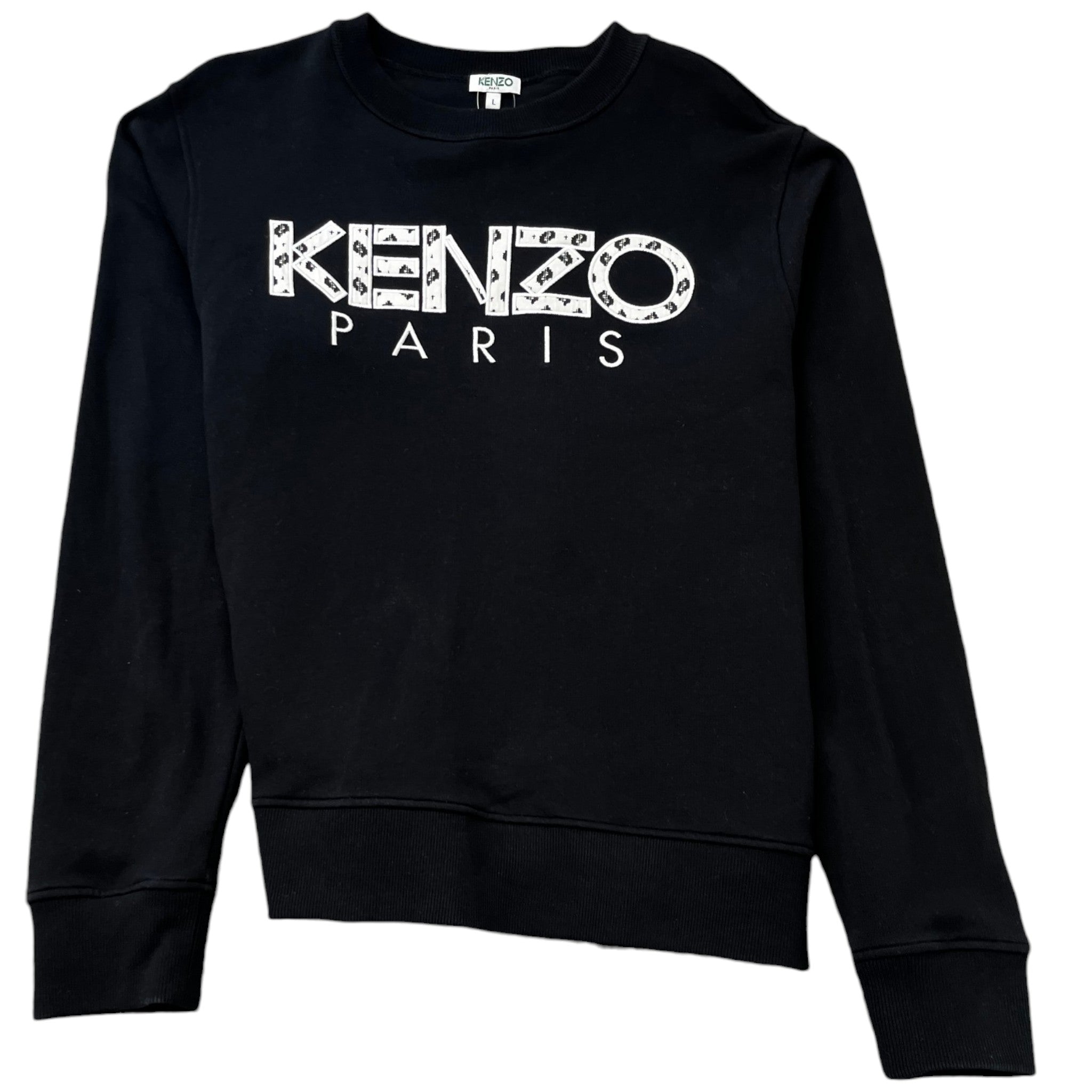 Men's Embroidered Logo Sweatshirt Black Size L