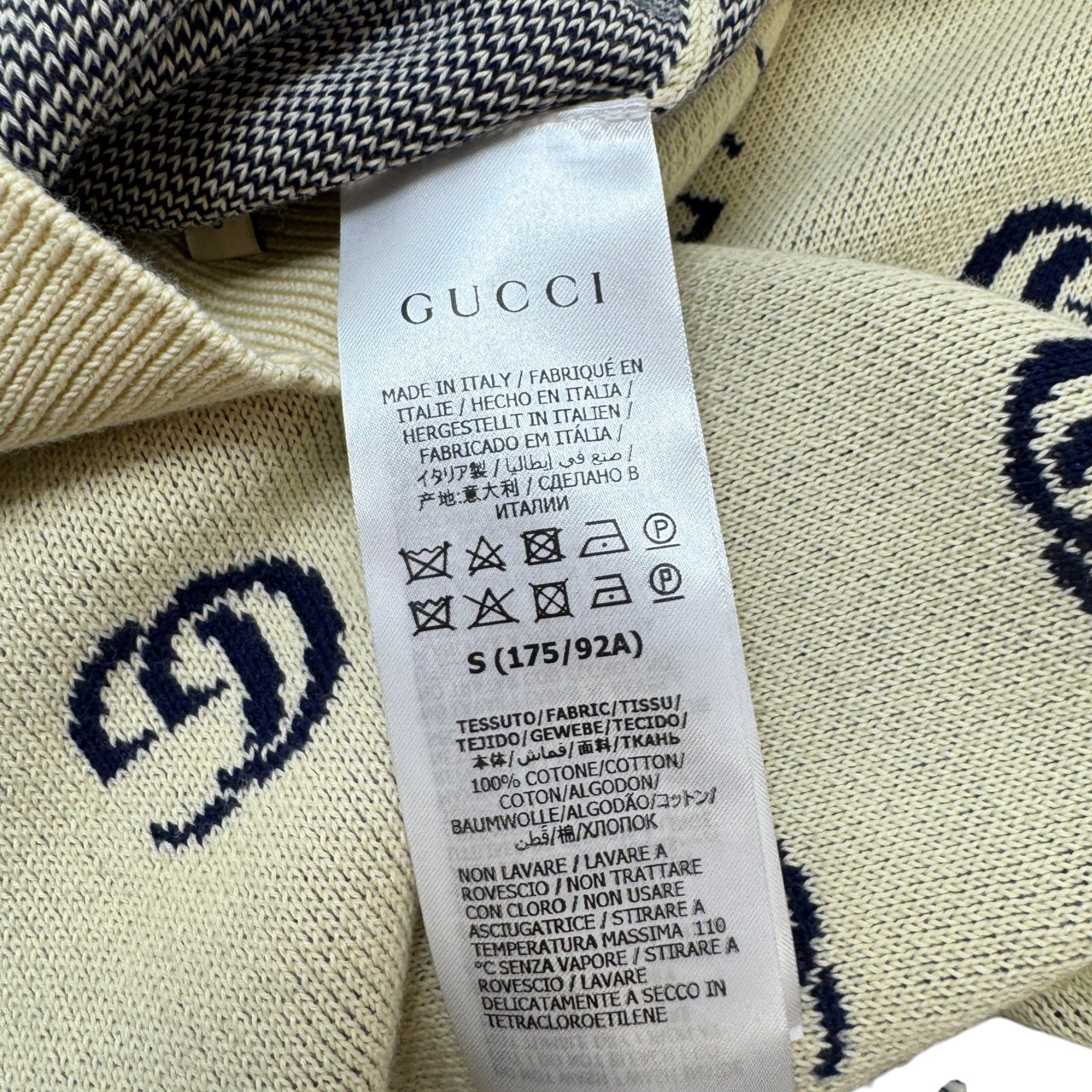 Men's Gg Supreme Jumper Beige Size S