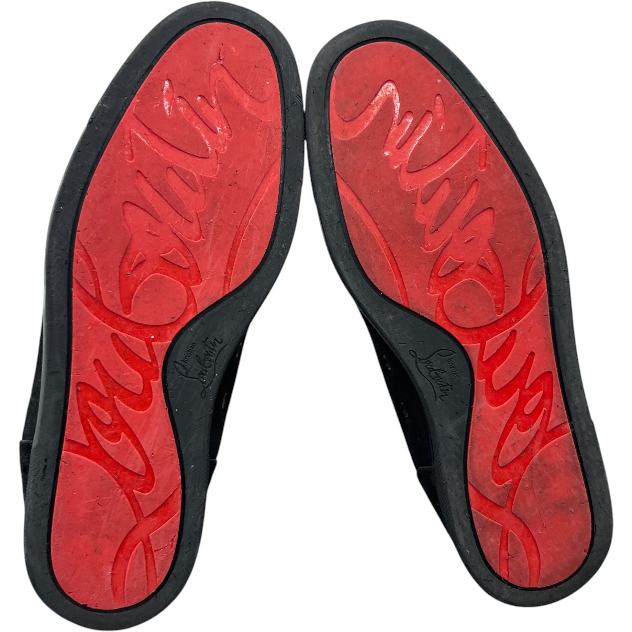 Men's Louis Spikes Flat Low Trainers Black Size EU 42 / UK 8