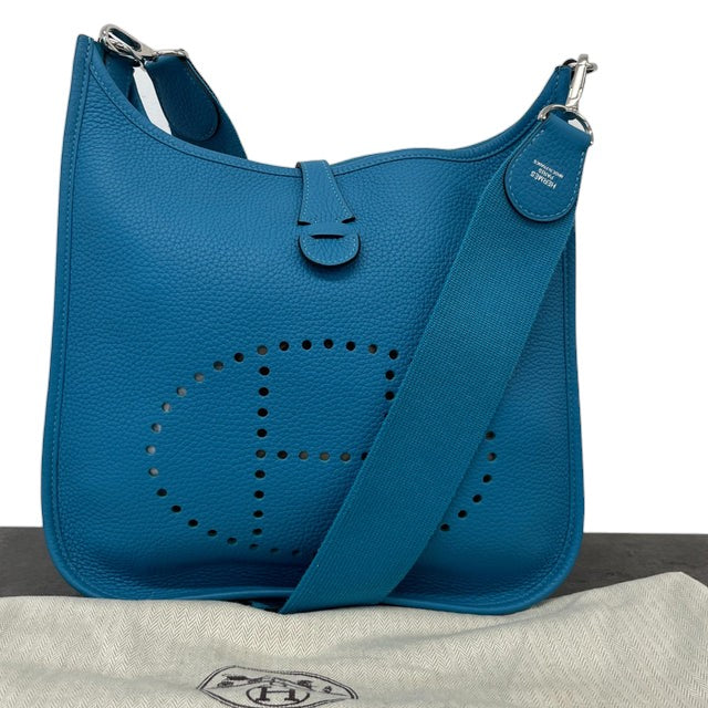 Women's Evelyne 29 Togo Blue Jean Bag Blue
