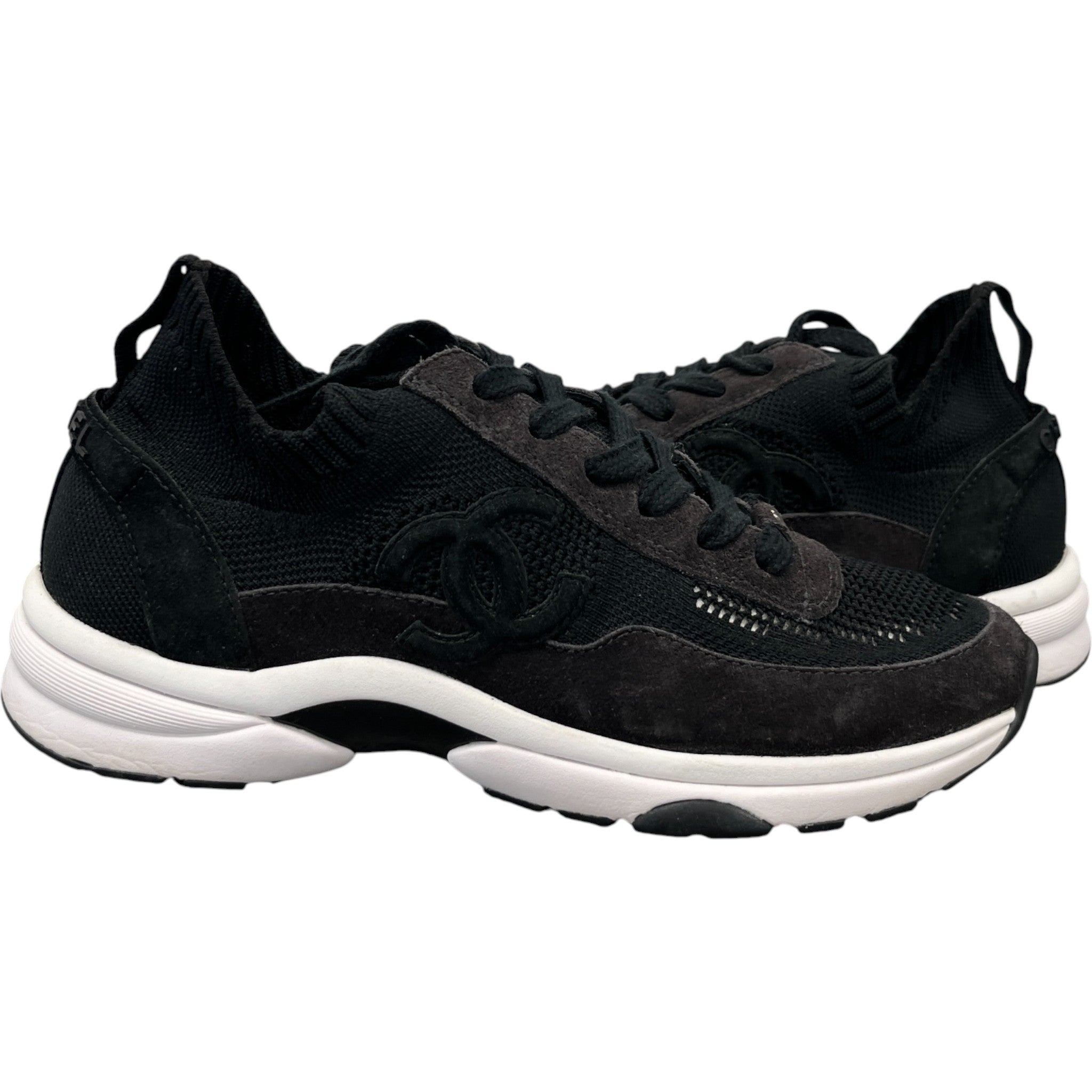Women's Cc Logo Low Trainers Black Size EU 39 / UK 6