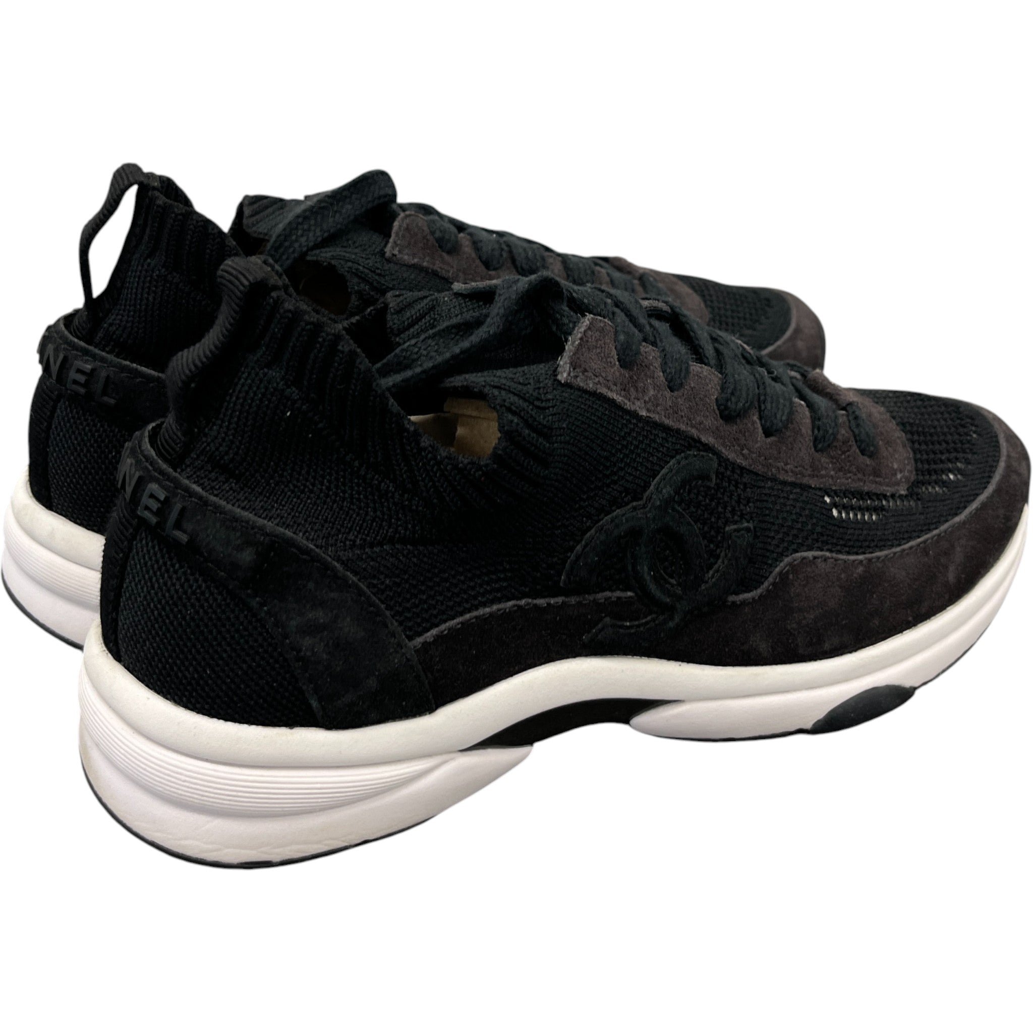 Women's Cc Logo Low Trainers Black Size EU 39 / UK 6