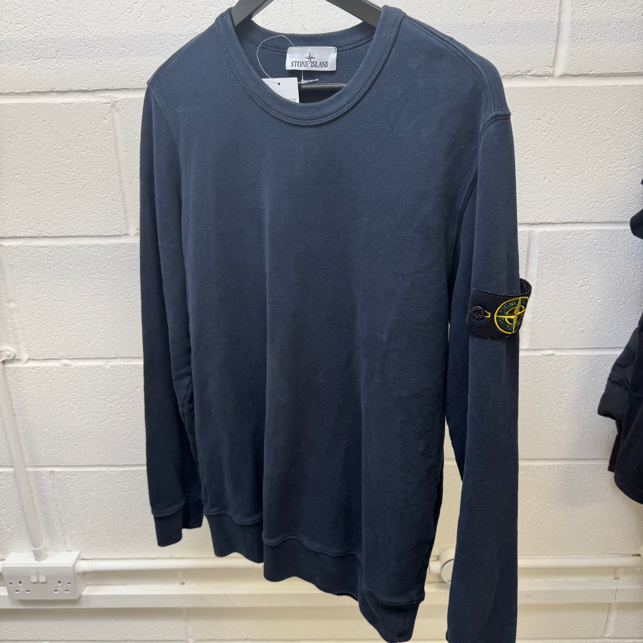 Men's Applique Logo Jumper Navy Size M
