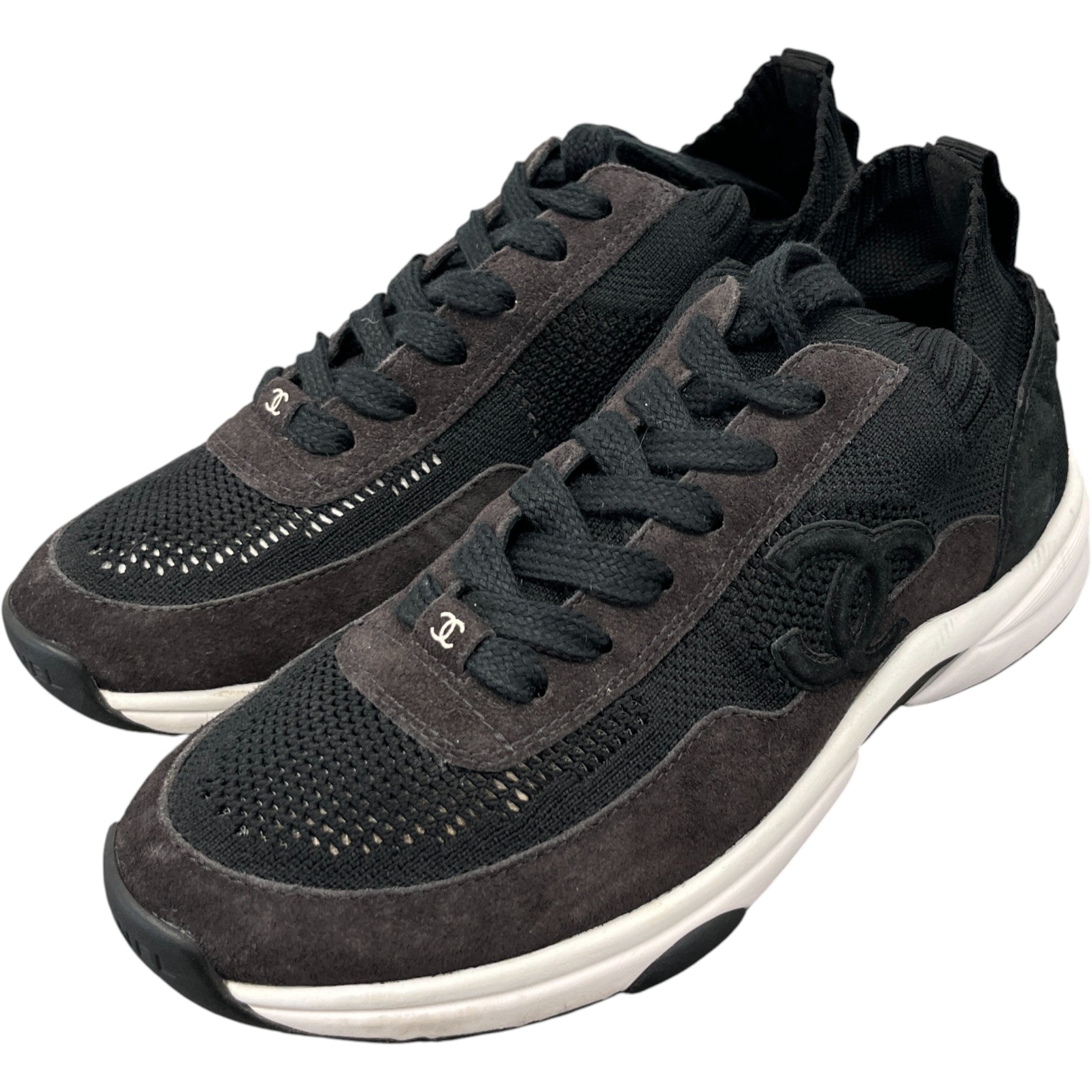 Women's Cc Logo Low Trainers Black Size EU 39 / UK 6