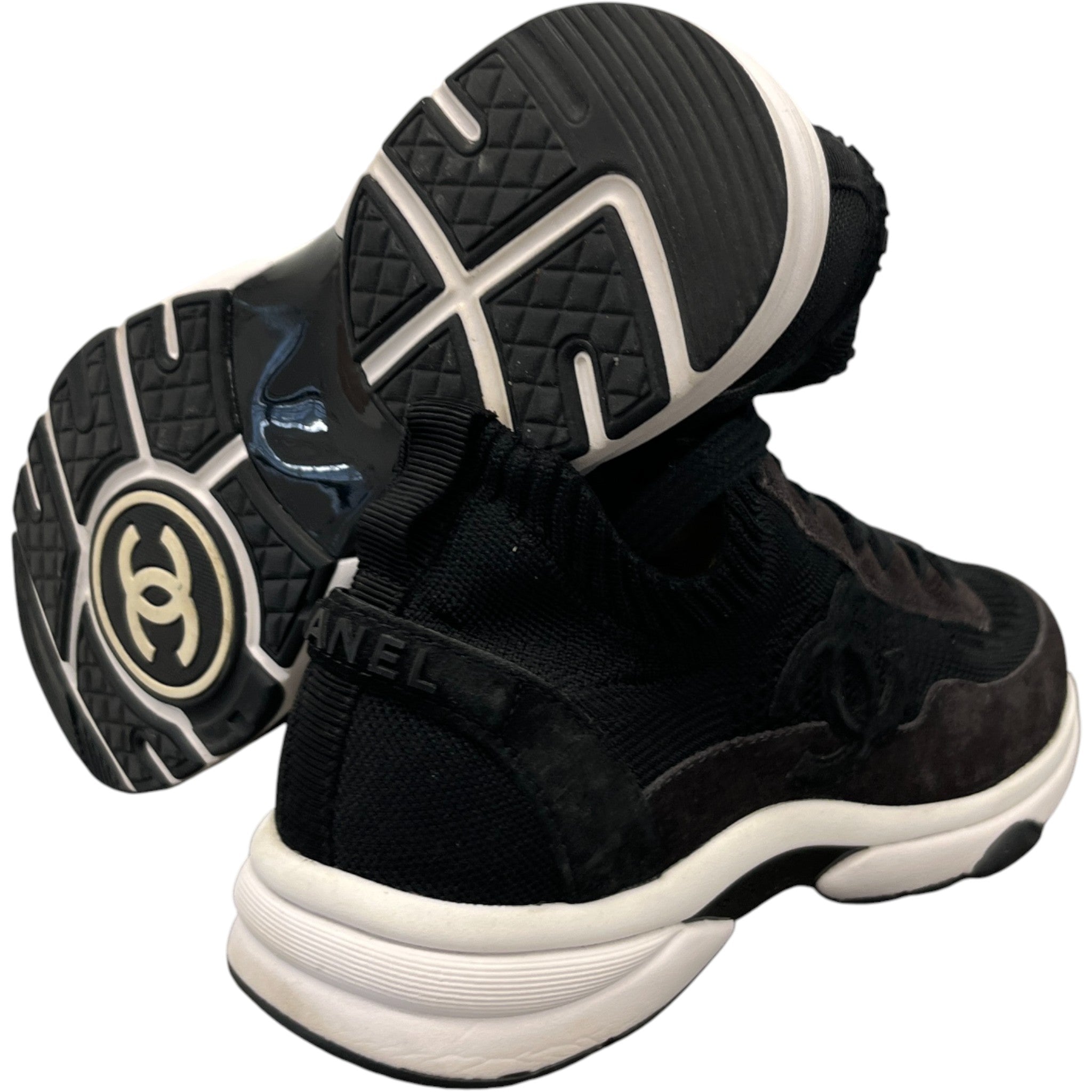 Women's Cc Logo Low Trainers Black Size EU 39 / UK 6