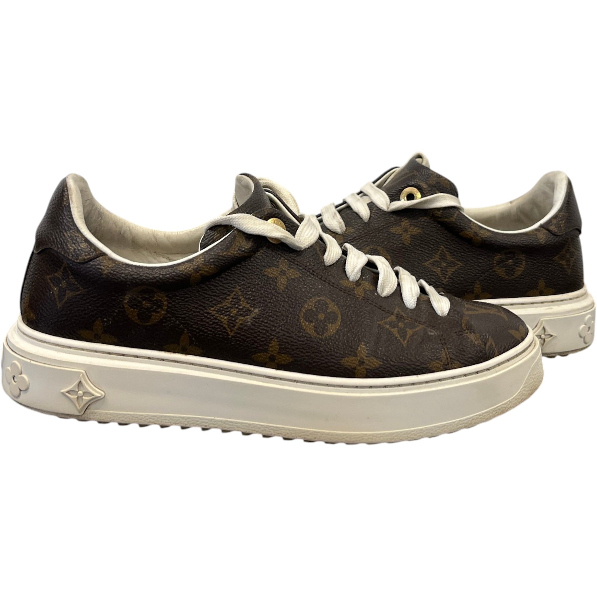 Women's Monogram Time Out Low Trainers Brown Size EU 38 / UK 5