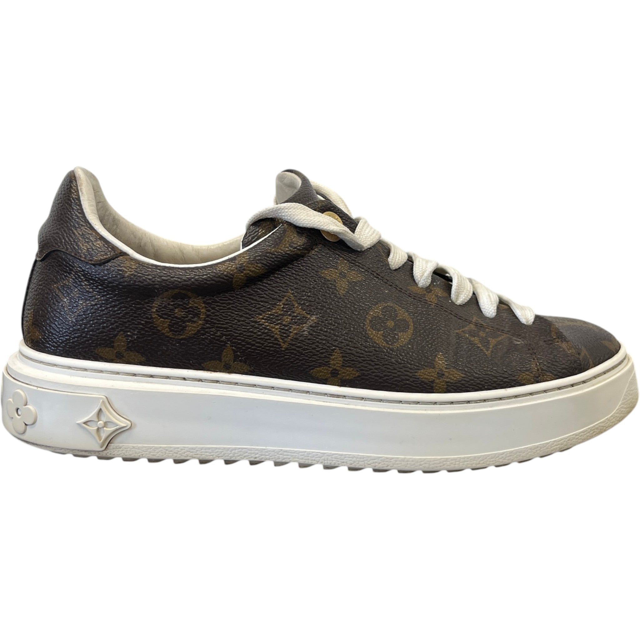 Women's Monogram Time Out Low Trainers Brown Size EU 38 / UK 5