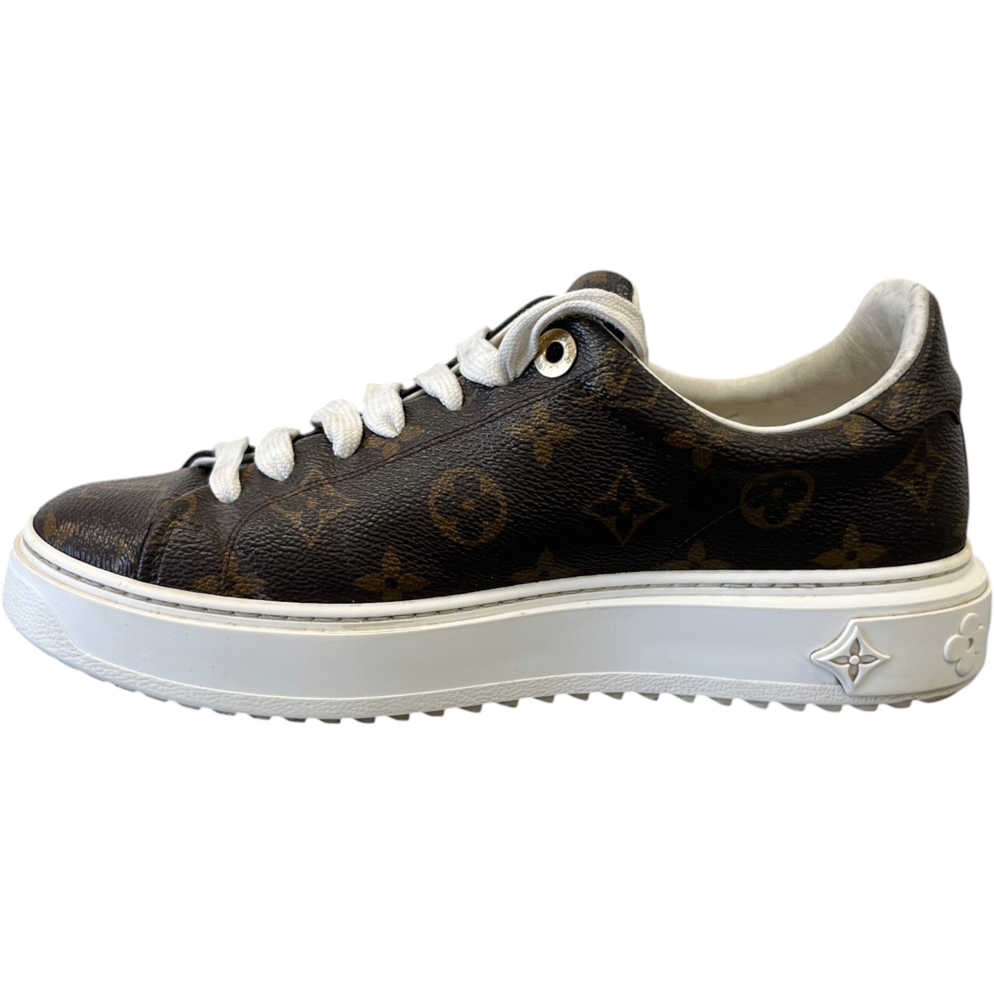 Women's Monogram Time Out Low Trainers Brown Size EU 38 / UK 5
