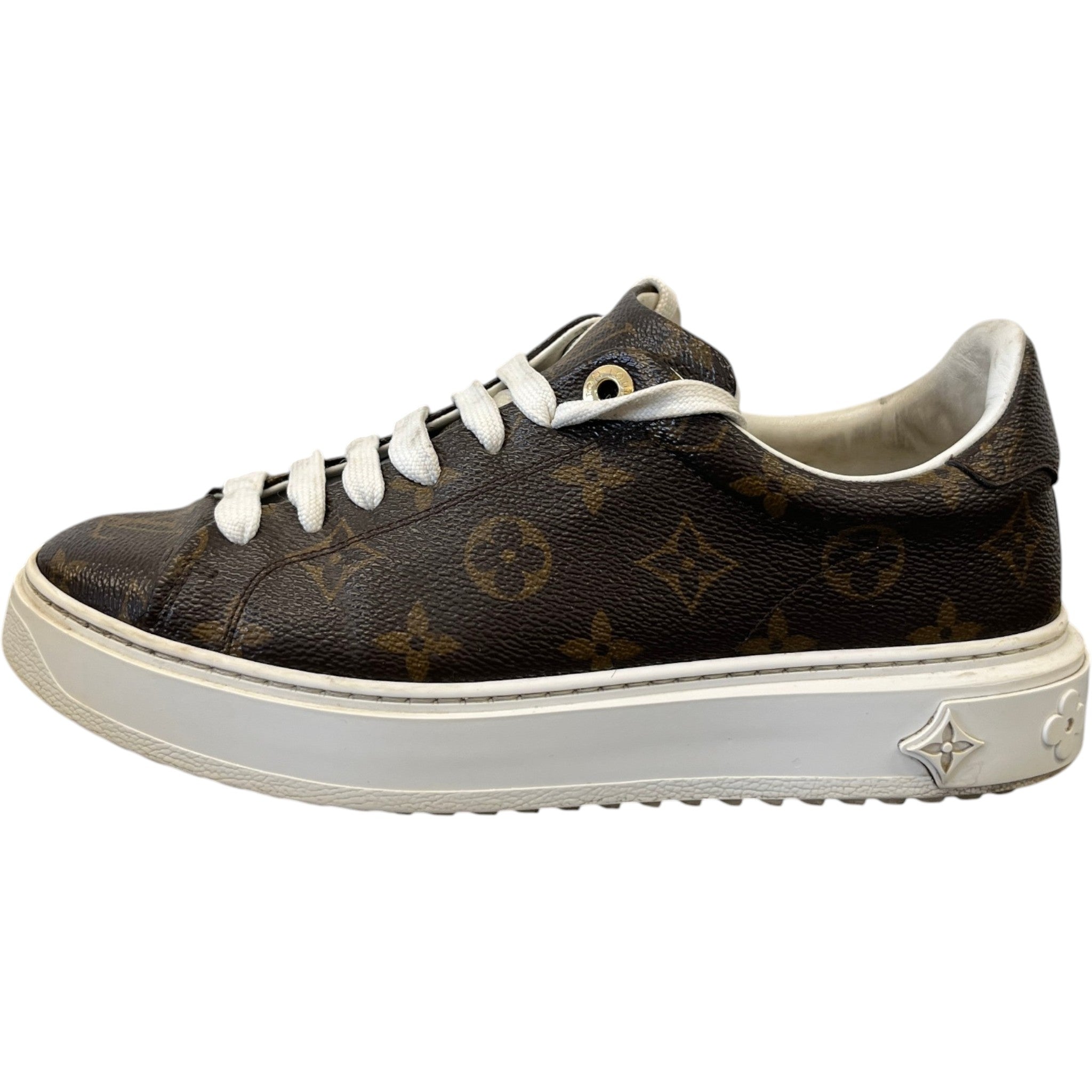 Women's Monogram Time Out Low Trainers Brown Size EU 38 / UK 5