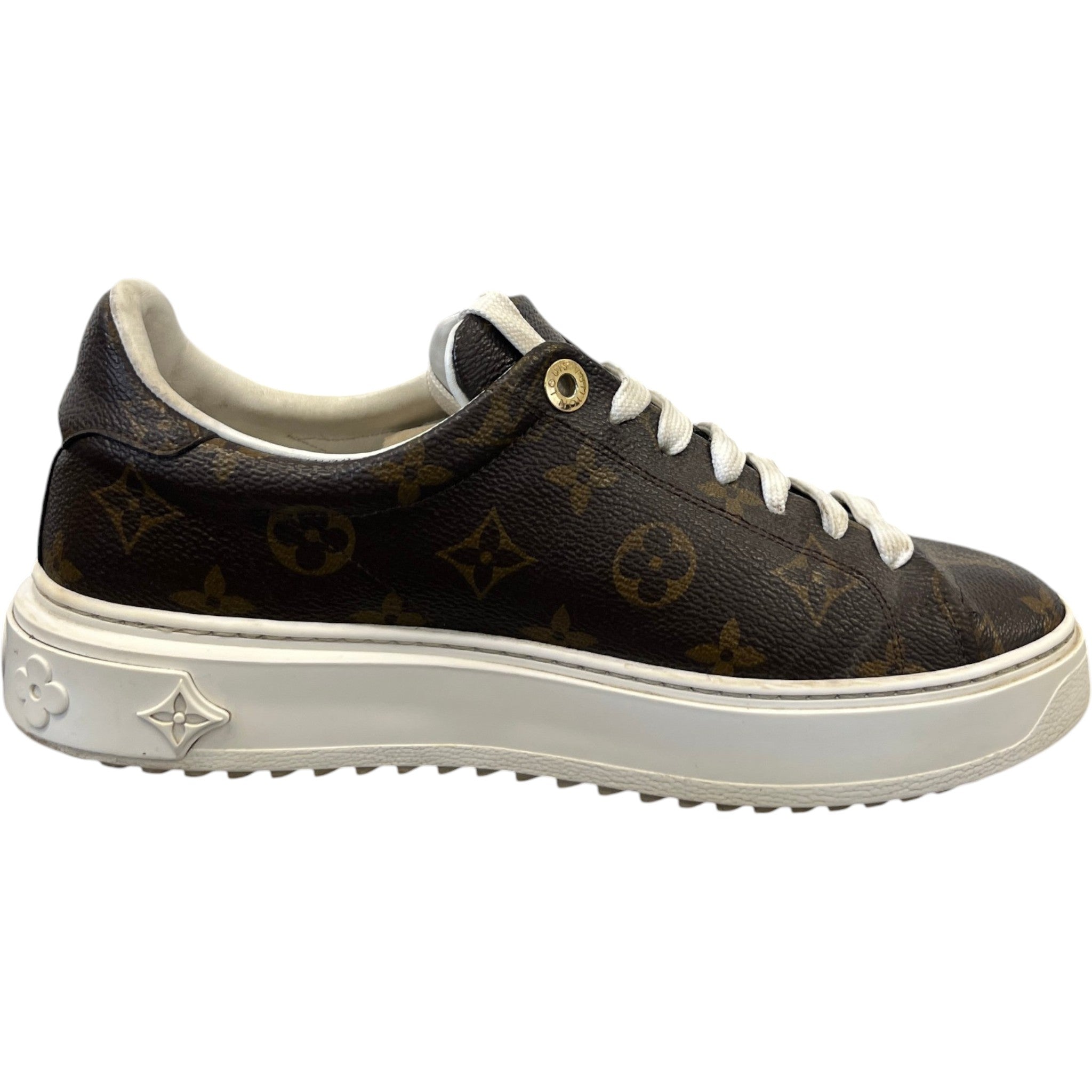 Women's Monogram Time Out Low Trainers Brown Size EU 38 / UK 5