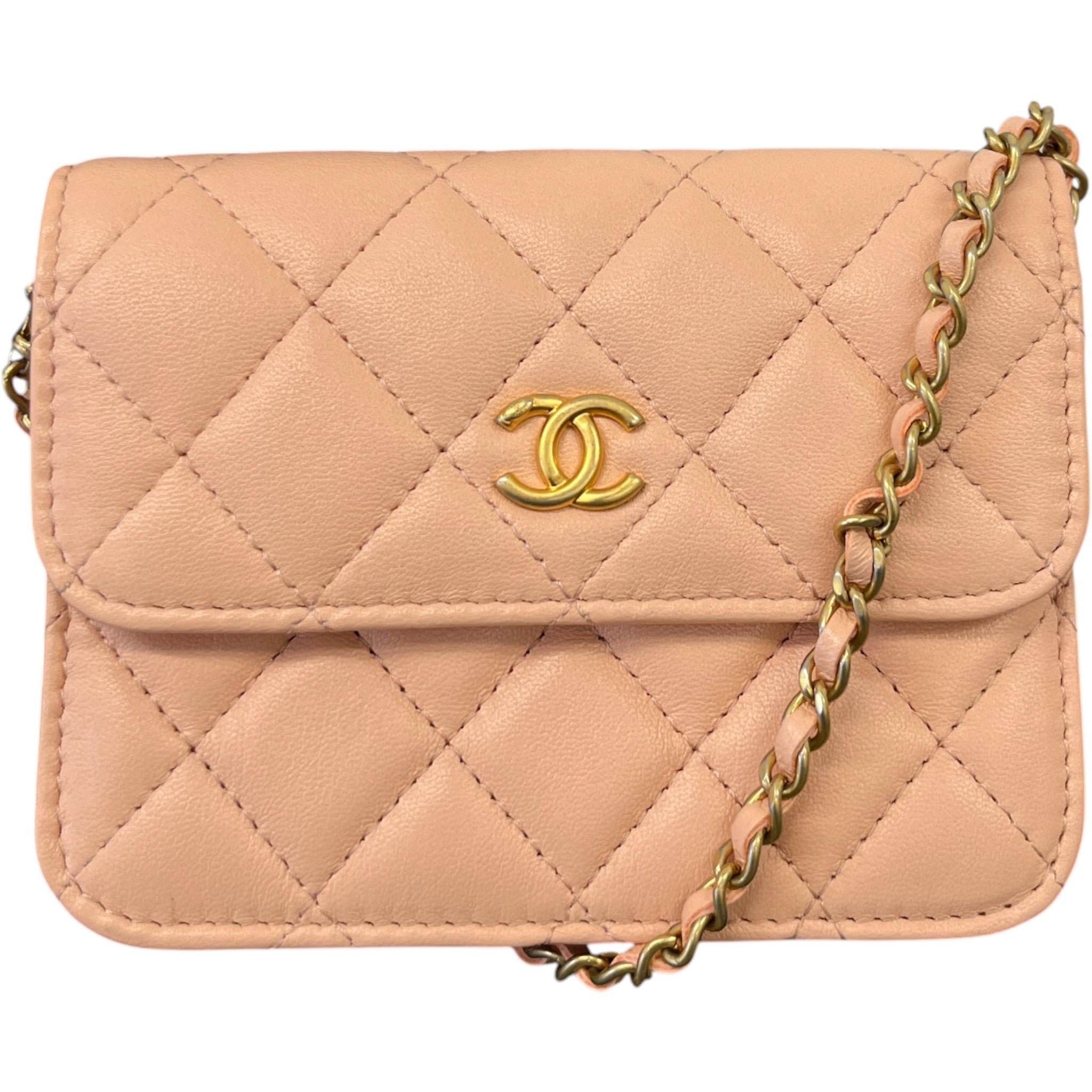 Women's Pearl Crush Lambskin Handbag Pink