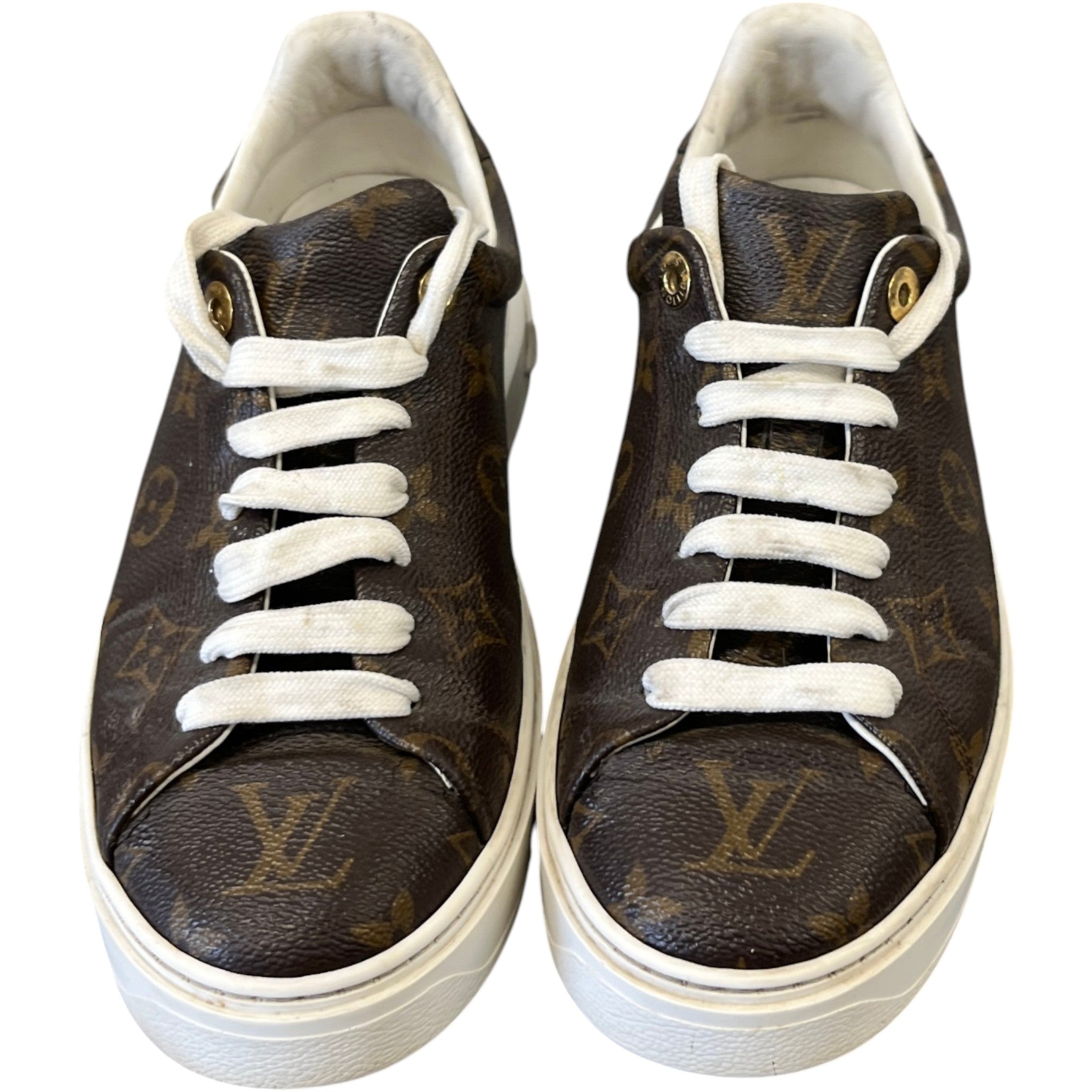 Women's Monogram Time Out Low Trainers Brown Size EU 38 / UK 5