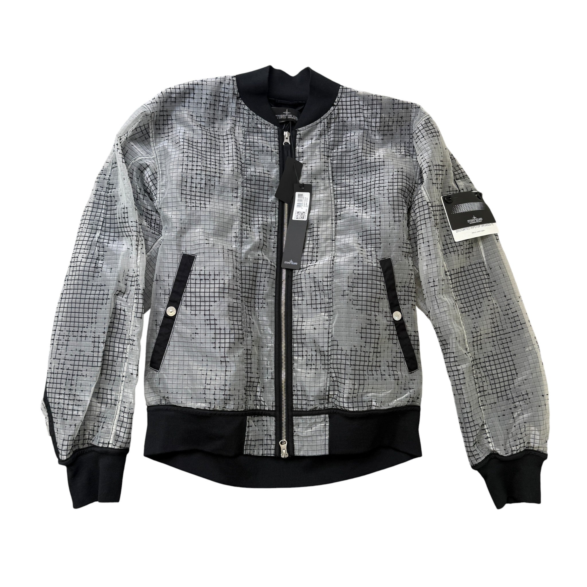 Men's Shadow Project Applique Logo Jacket Grey Size M