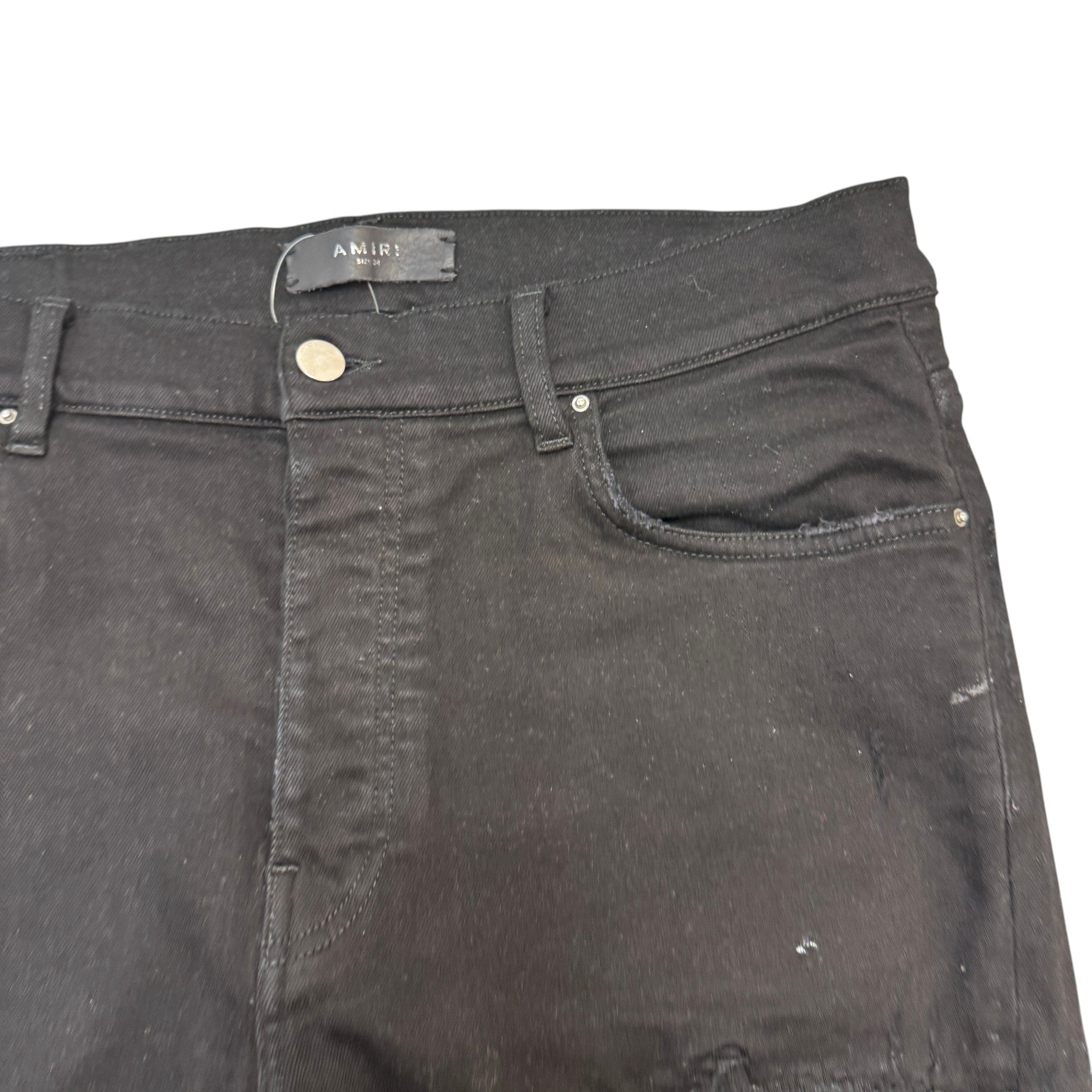 Men's Mx1 Distressed Jeans Black Size Waist 34"
