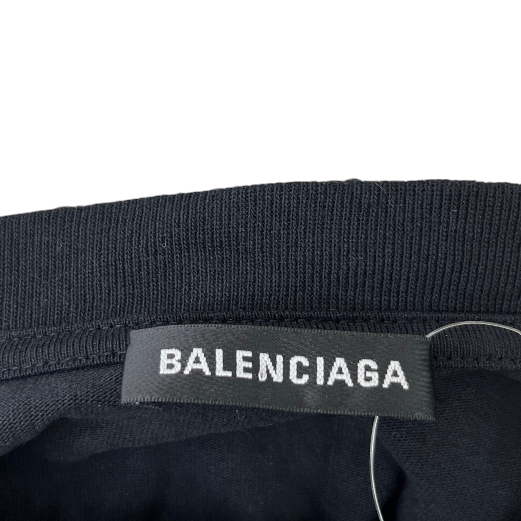 Men's Logo Print Oversized T-Shirt Black Size M