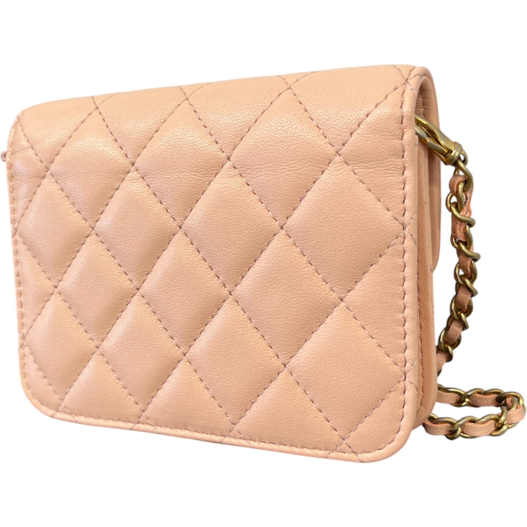 Women's Pearl Crush Lambskin Handbag Pink