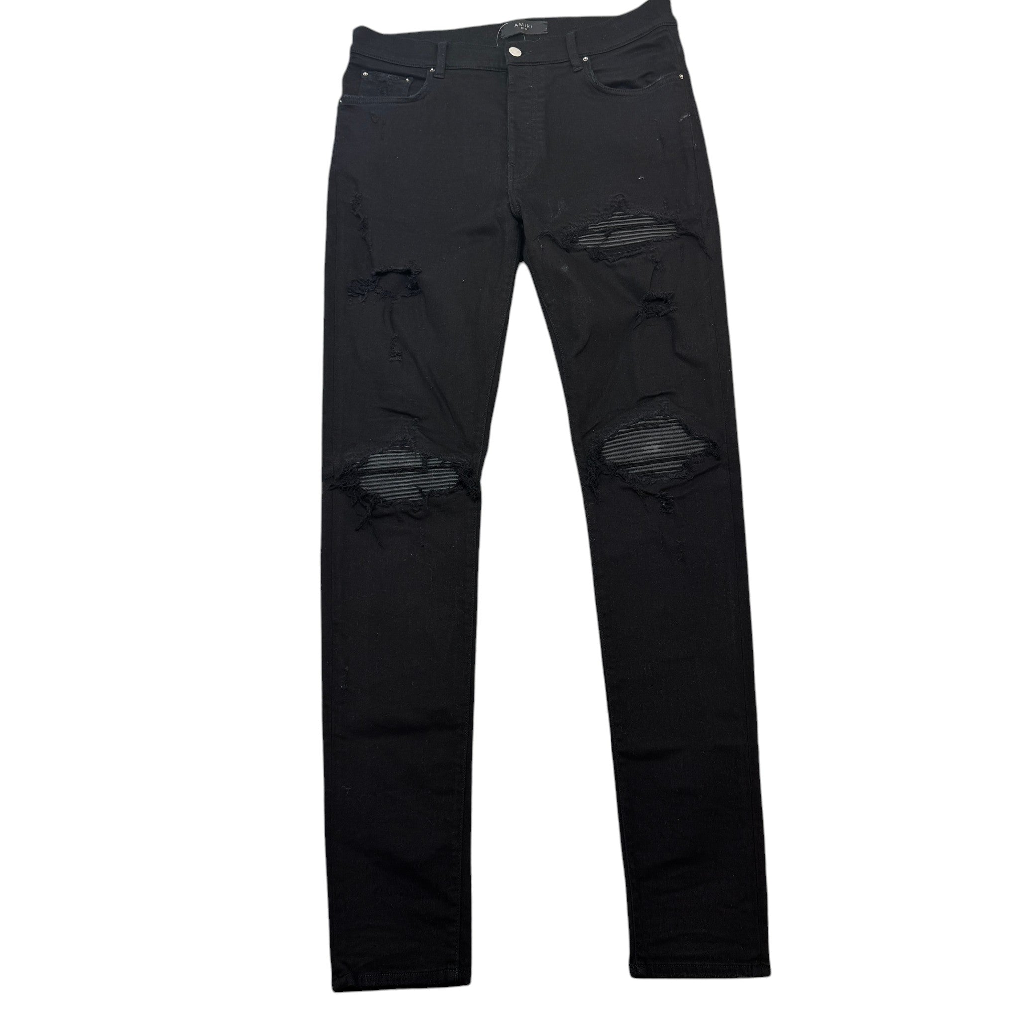 Men's Mx1 Distressed Jeans Black Size Waist 34"