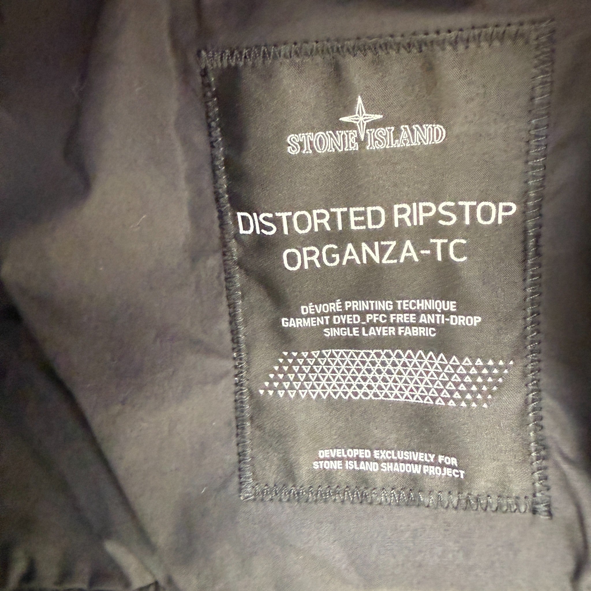 Men's Shadow Project Applique Logo Jacket Grey Size M