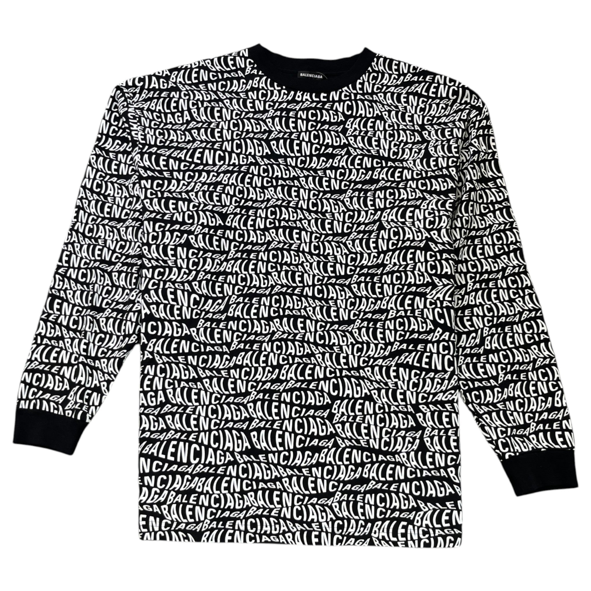 Men's Logo Print Oversized T-Shirt Black Size M