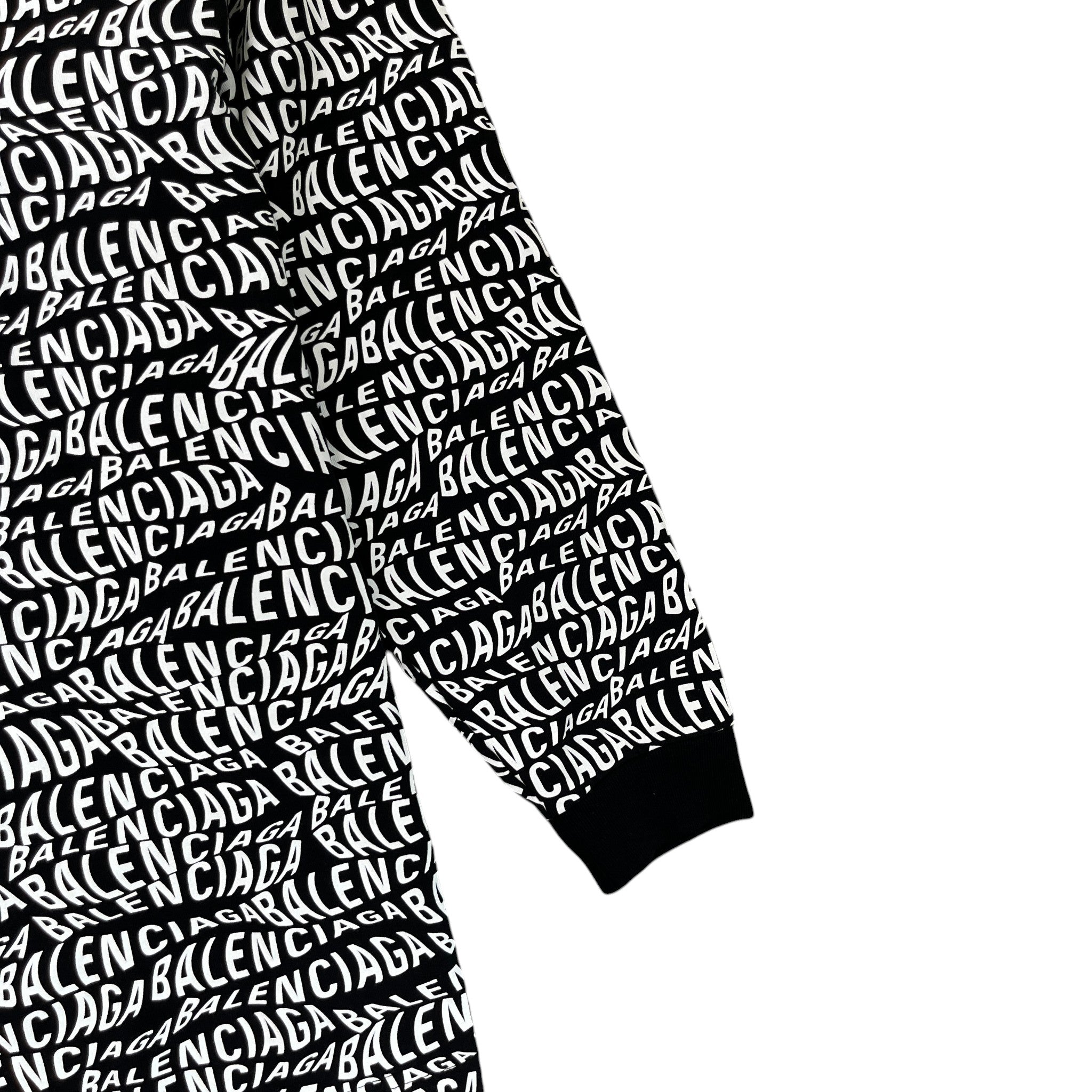 Men's Logo Print Oversized T-Shirt Black Size M