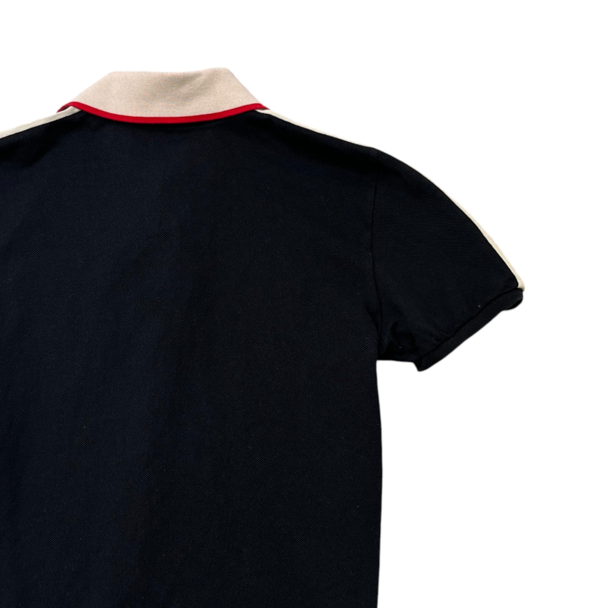 Men's Tape Logo Polo Shirt Black Size L