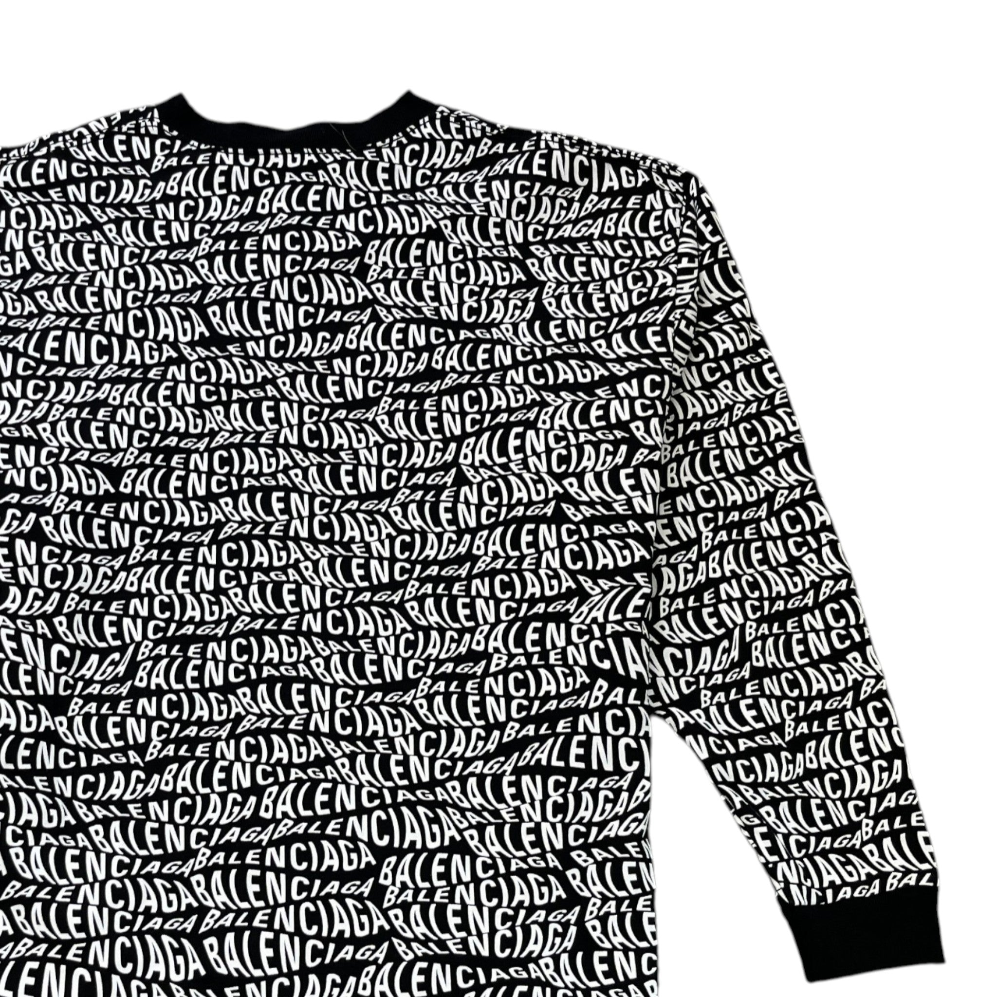 Men's Logo Print Oversized T-Shirt Black Size M