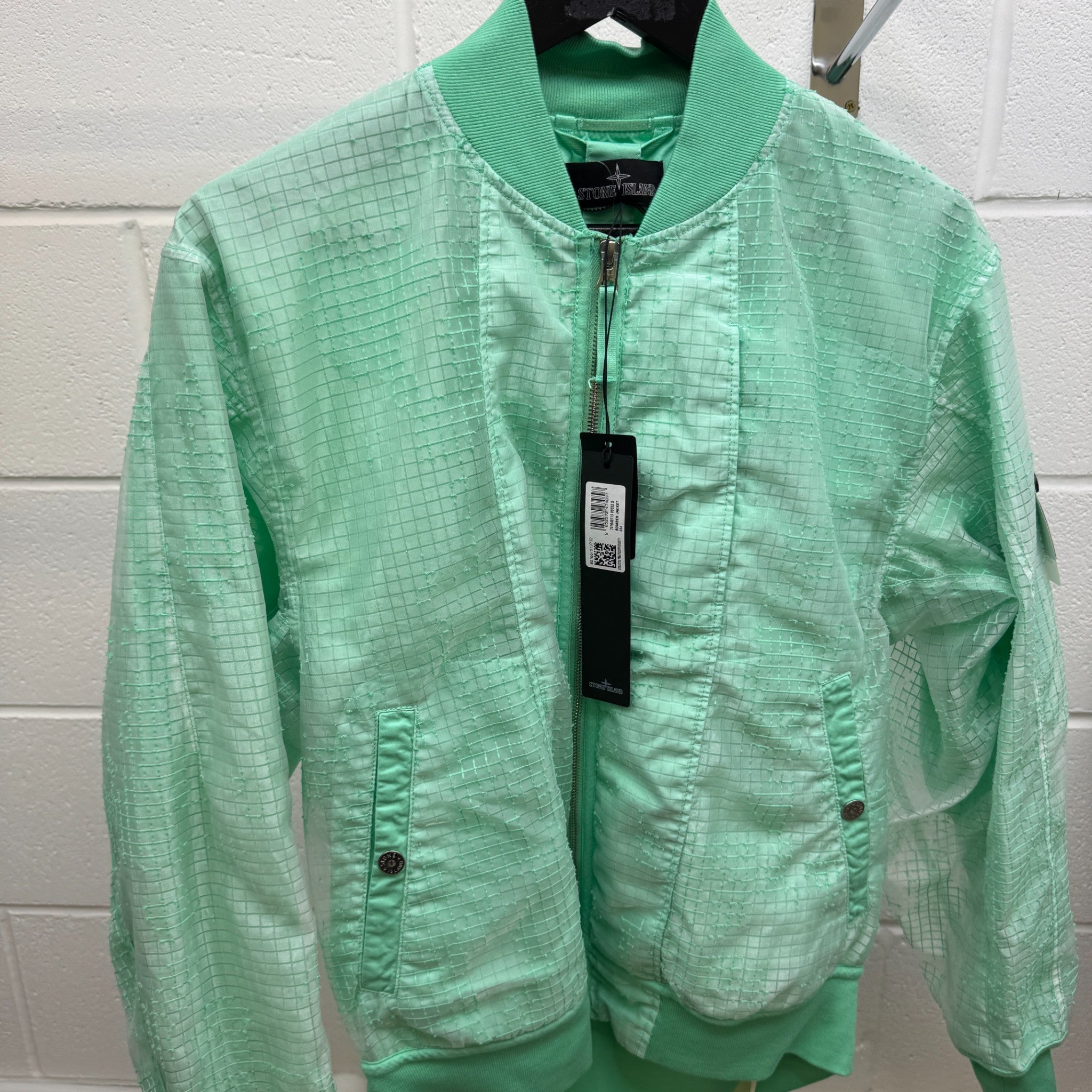 Men's Shadow Project Applique Logo Jacket Green Size S