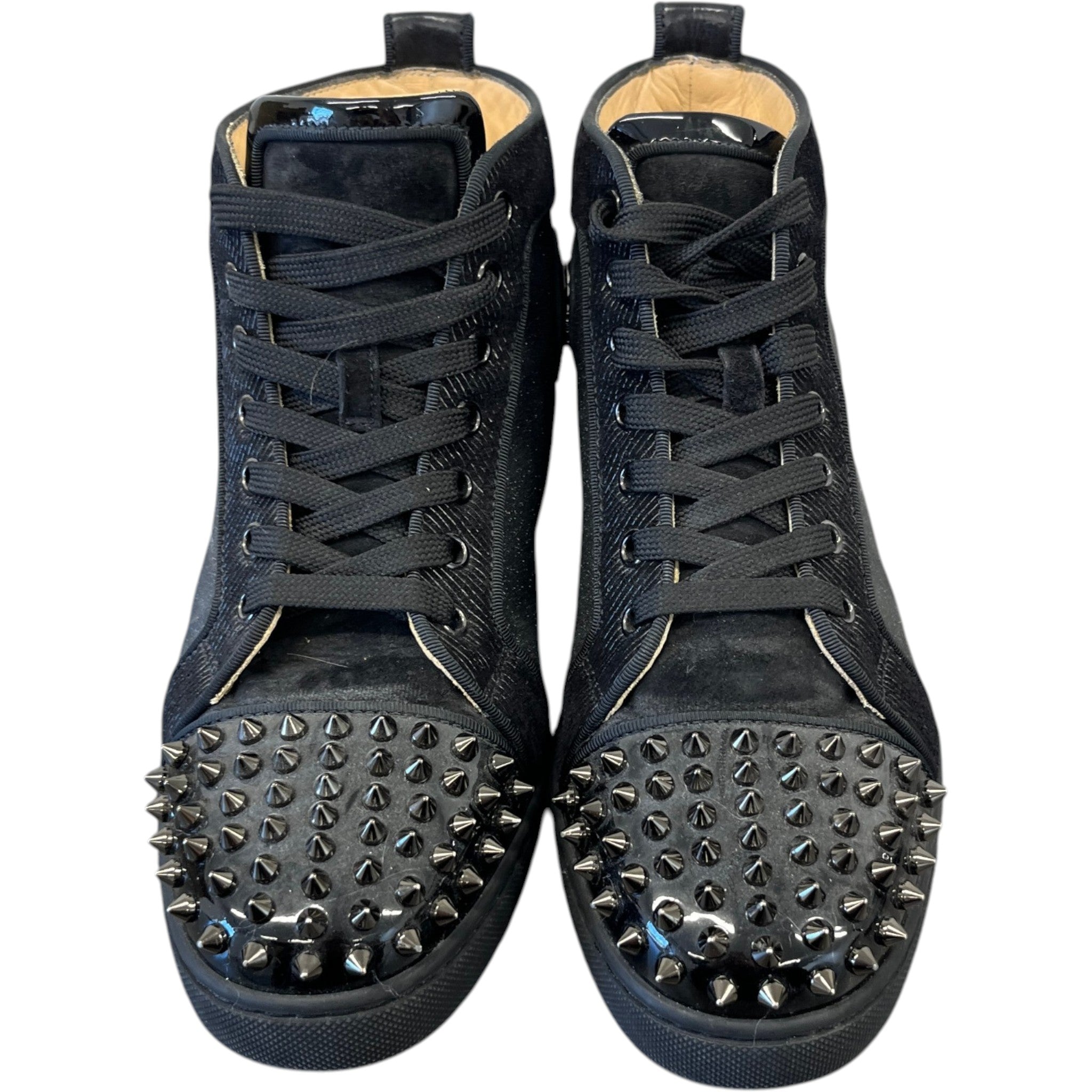 Women's Lou Spikes Glitter High Trainers Black Size EU 38.5 / UK 5.5