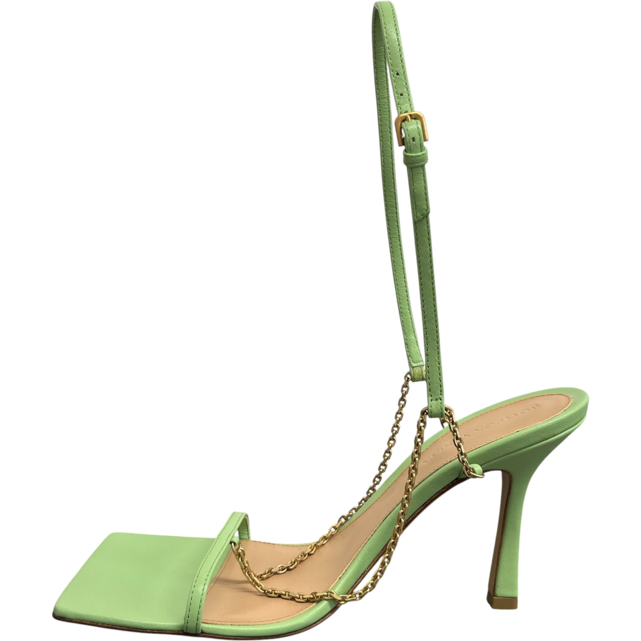 Women's Stretch Chain Sandal Heels Green Size EU 37.5 / UK 4.5